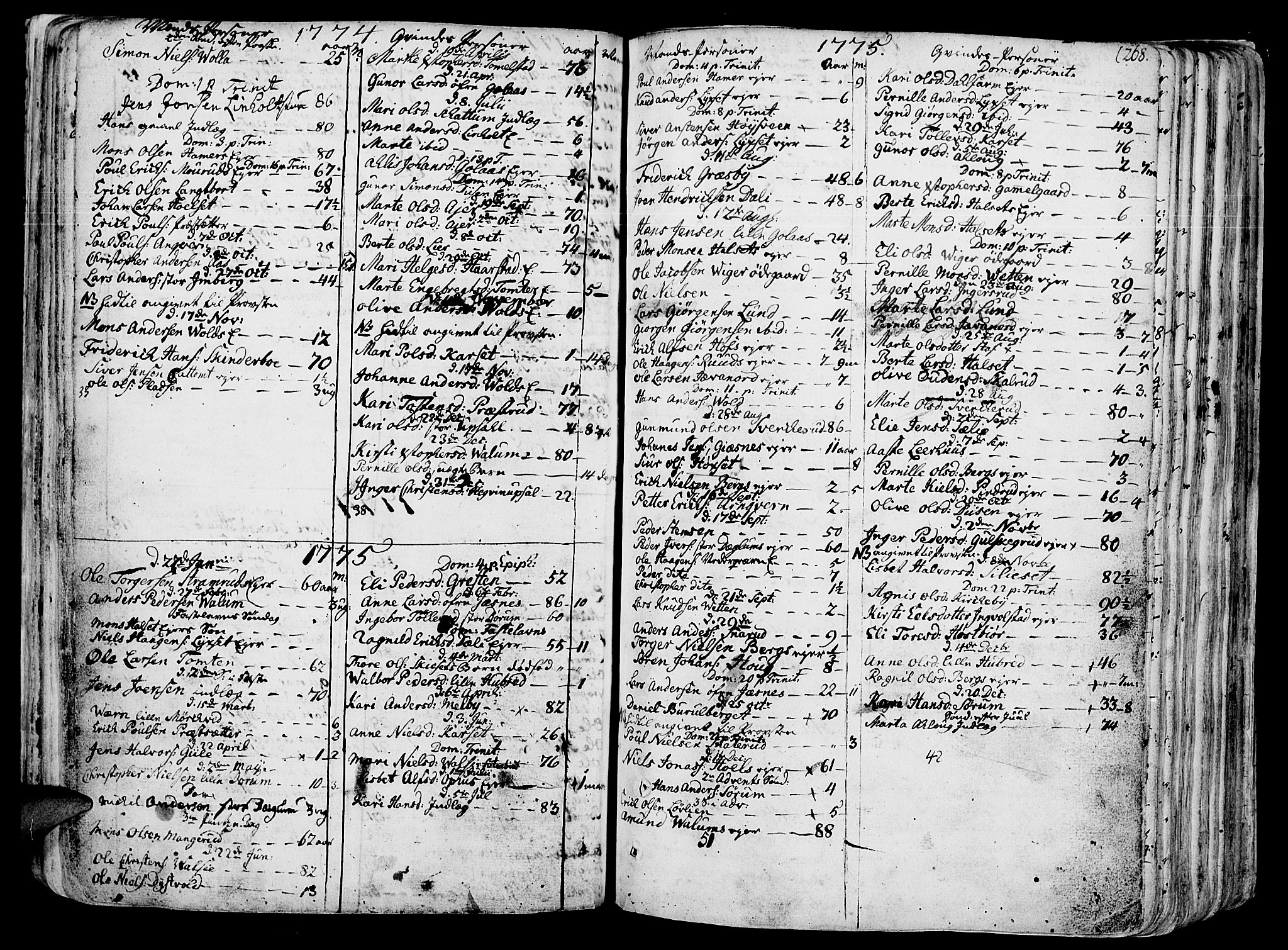 Vang prestekontor, Hedmark, SAH/PREST-008/H/Ha/Haa/L0003: Parish register (official) no. 3, 1734-1809, p. 268