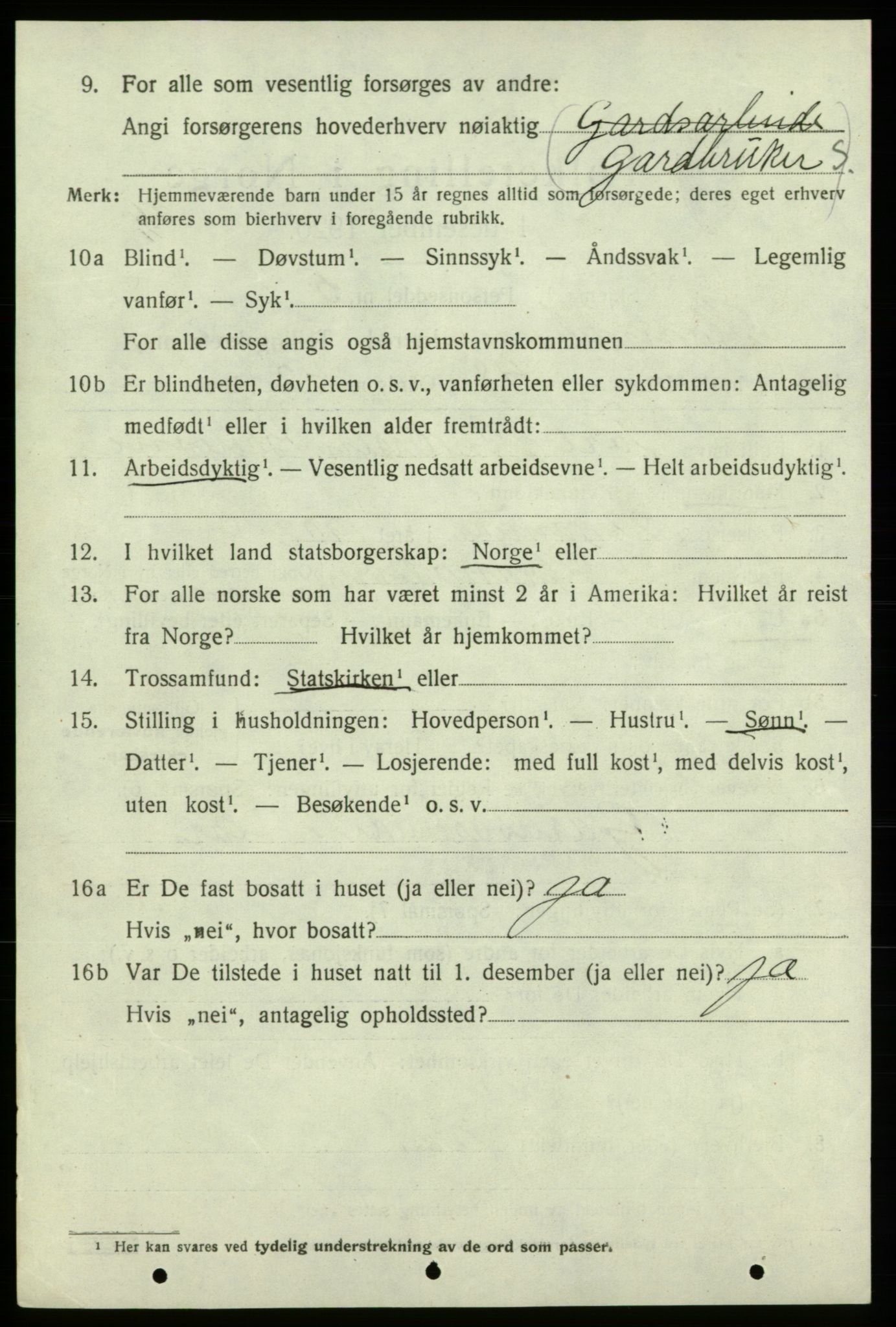 SAB, 1920 census for Strandebarm, 1920, p. 1855