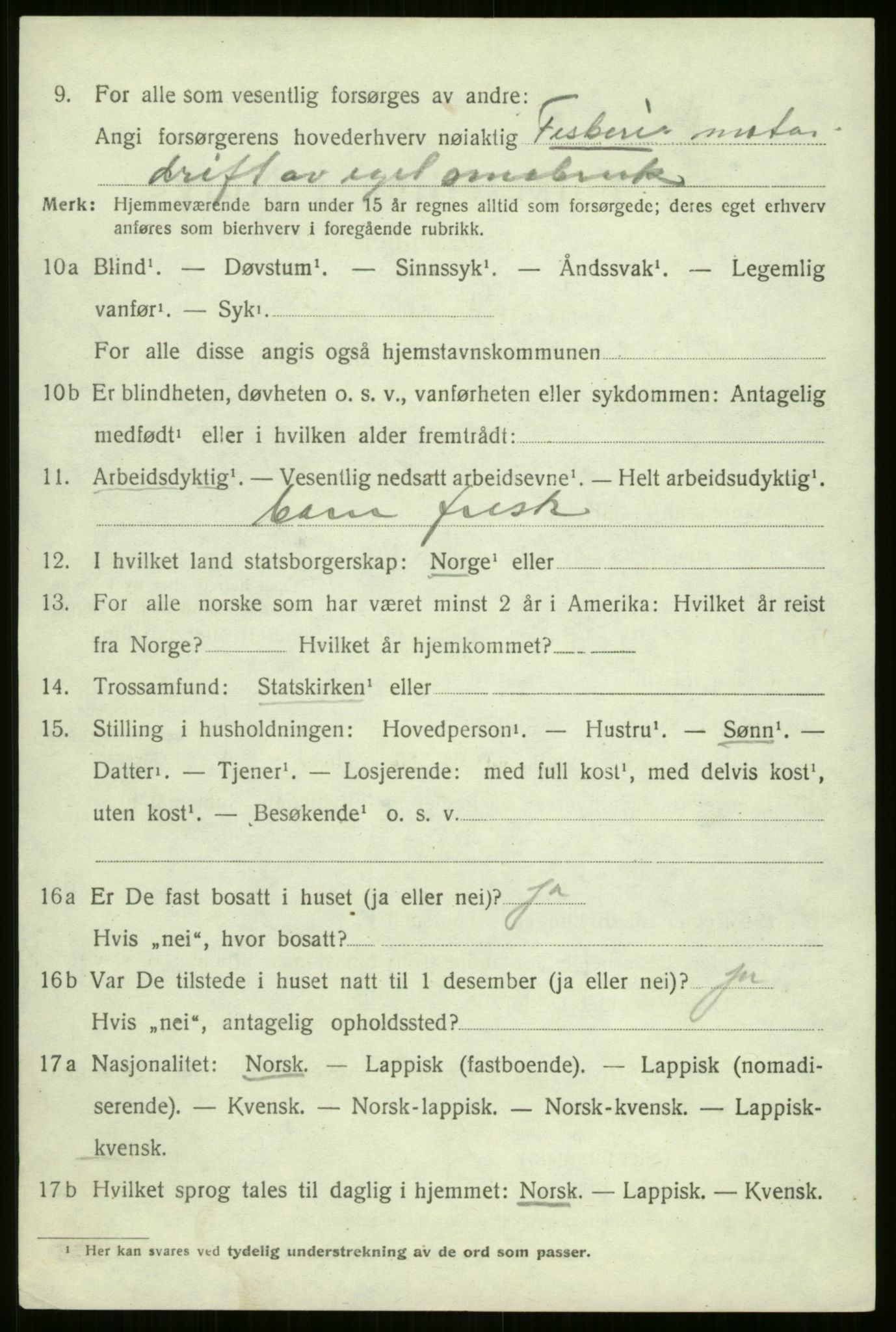 SATØ, 1920 census for Nordreisa, 1920, p. 616