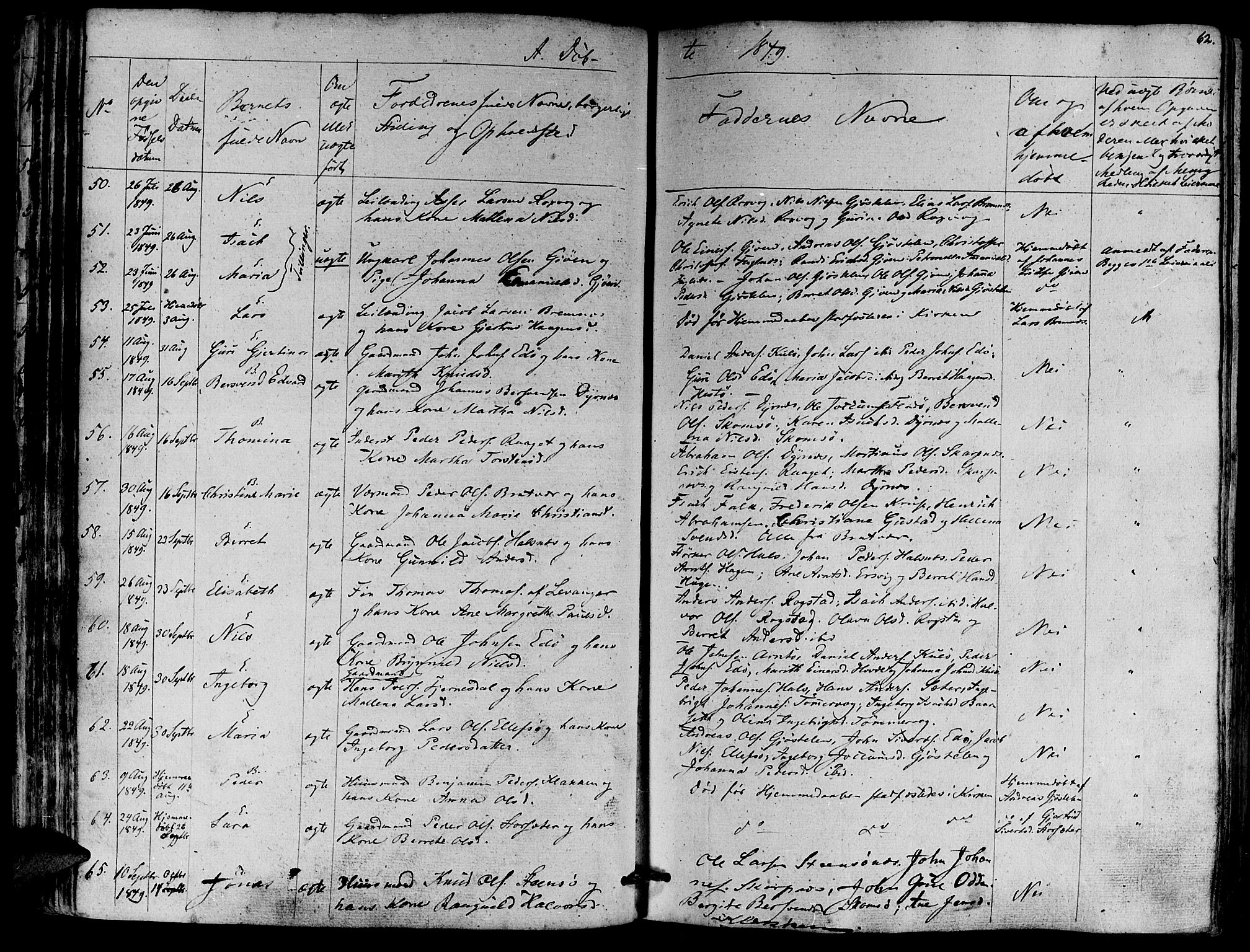 Ministerialprotokoller, klokkerbøker og fødselsregistre - Møre og Romsdal, AV/SAT-A-1454/581/L0936: Parish register (official) no. 581A04, 1836-1852, p. 62