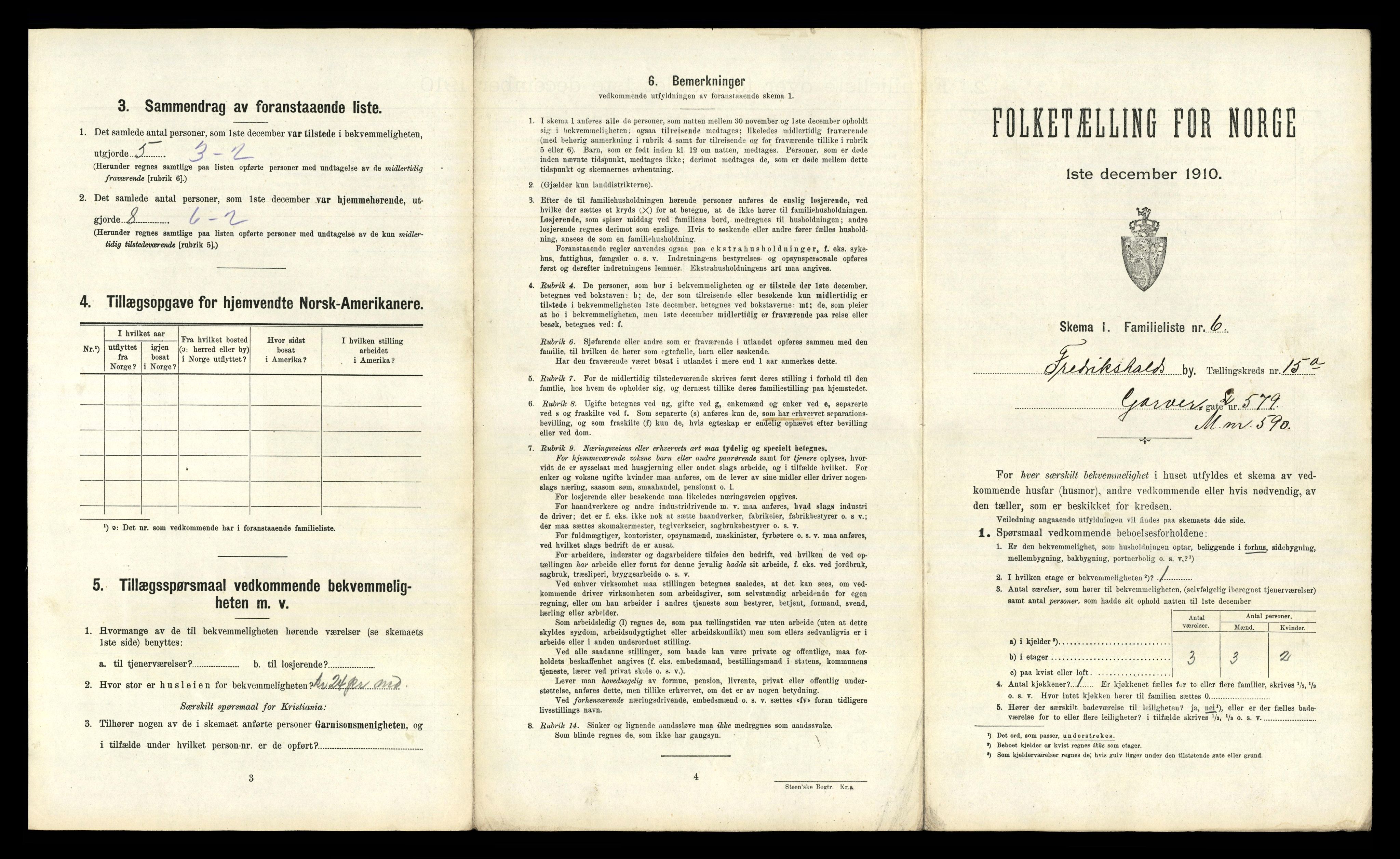 RA, 1910 census for Fredrikshald, 1910, p. 4908