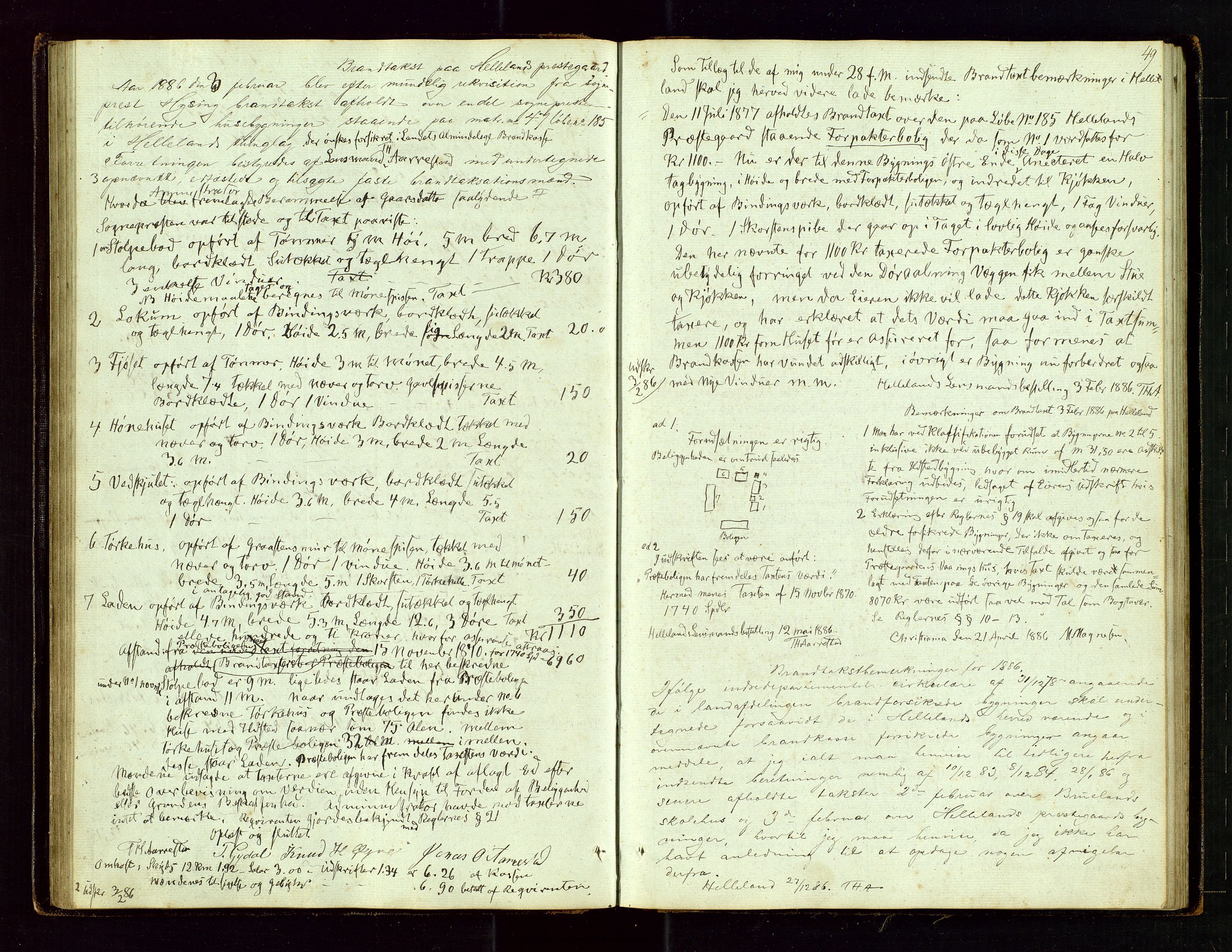 Helleland lensmannskontor, AV/SAST-A-100209/Goa/L0001: "Brandtaxations-Protocol for Hetlands Thinglag", 1847-1920, p. 48b-49a