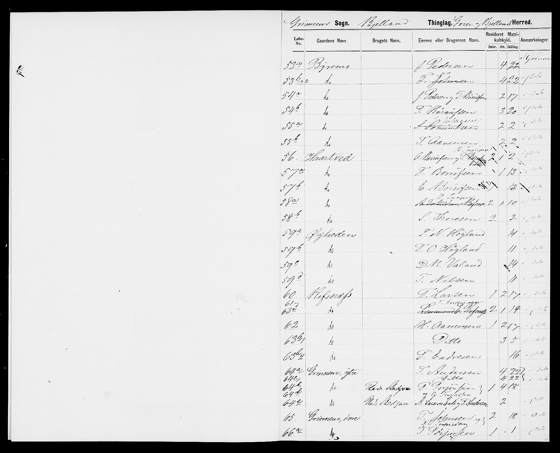 SAK, 1875 census for 1024P Bjelland, 1875, p. 5