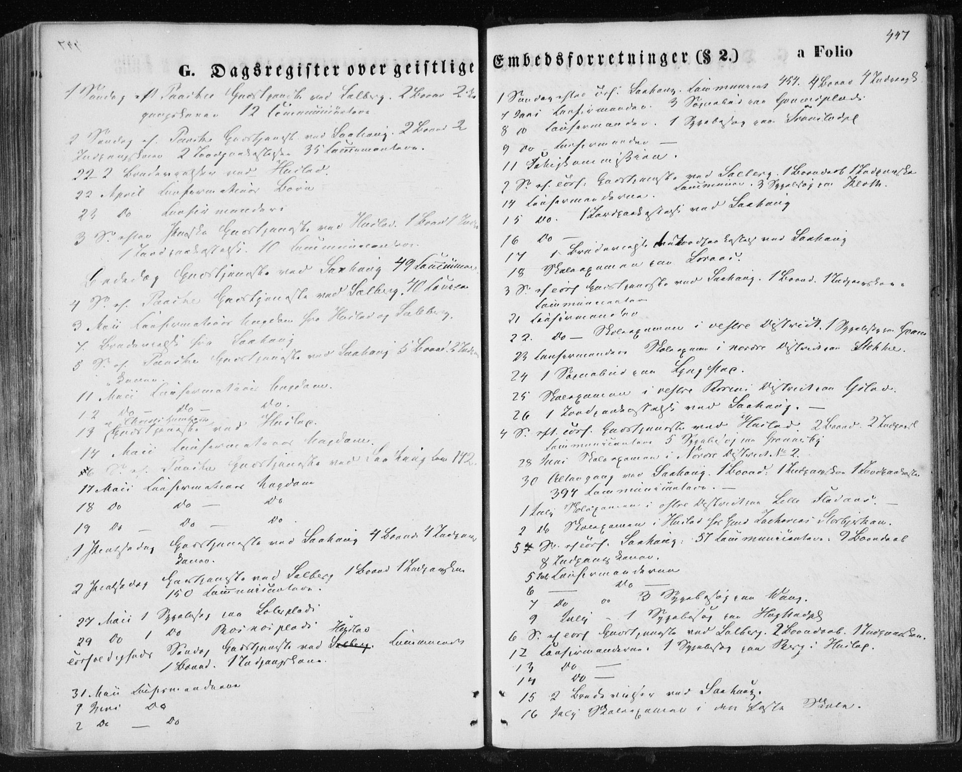 Ministerialprotokoller, klokkerbøker og fødselsregistre - Nord-Trøndelag, SAT/A-1458/730/L0283: Parish register (official) no. 730A08, 1855-1865, p. 447