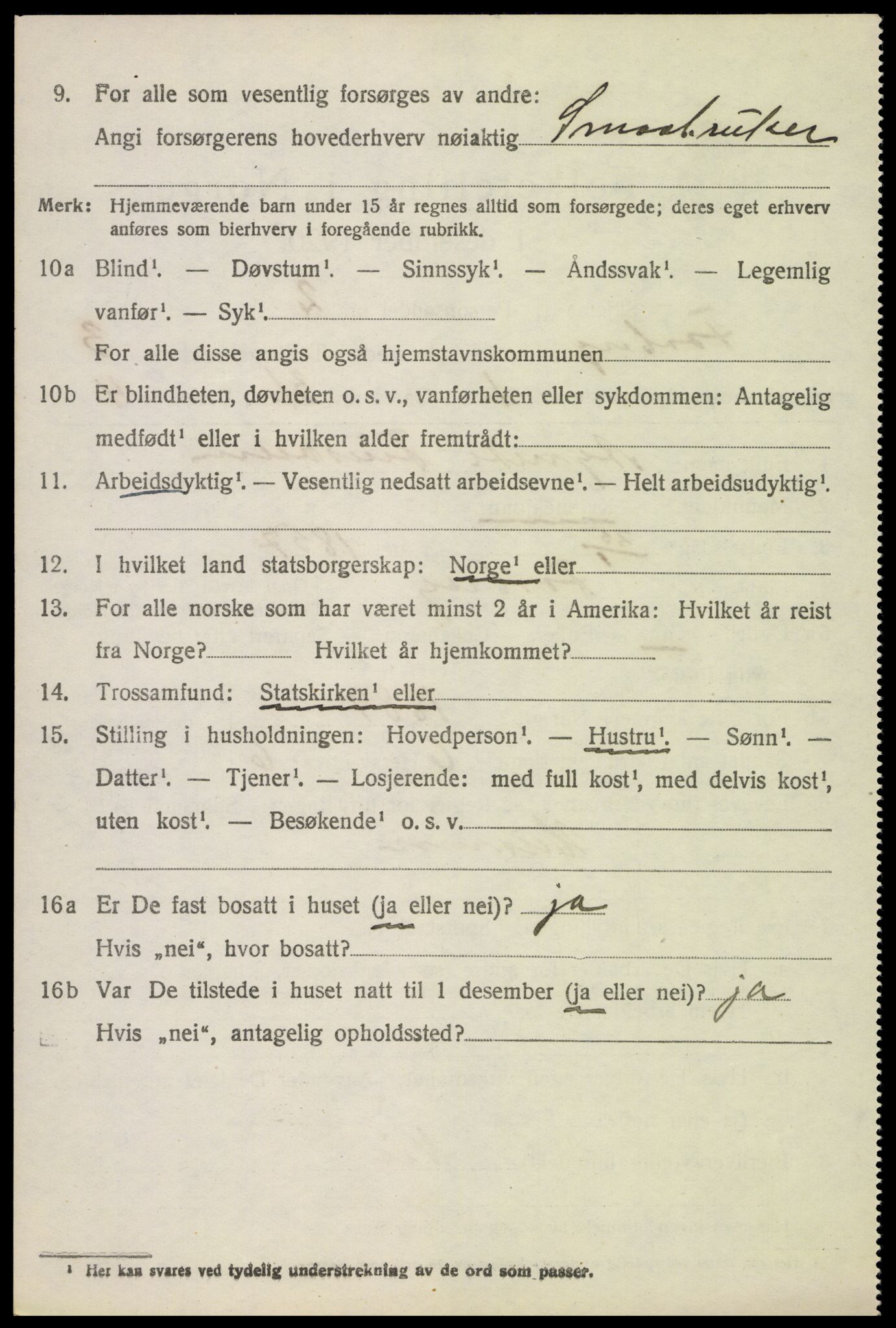 SAH, 1920 census for Fåberg, 1920, p. 3547