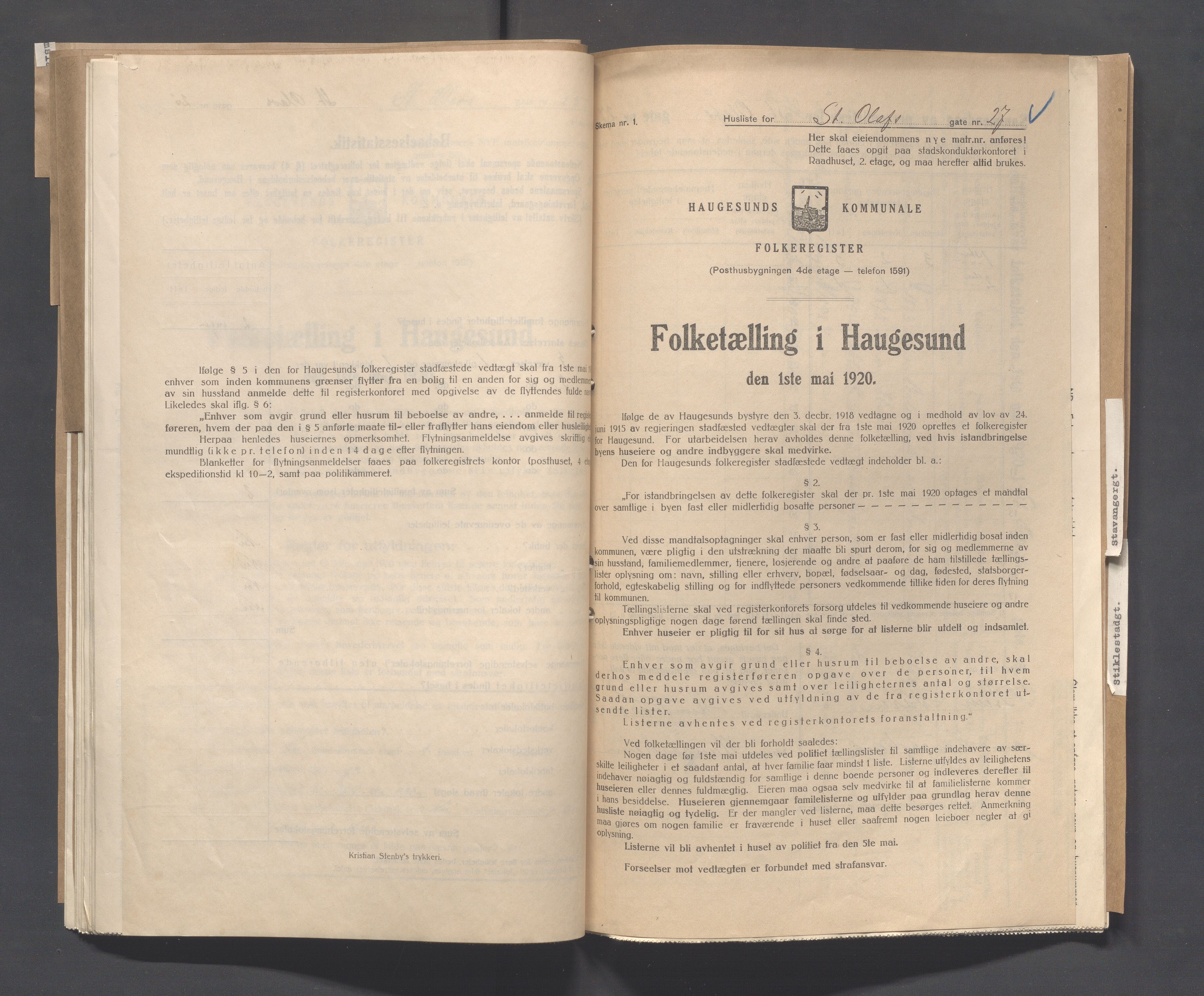 IKAR, Local census 1.5.1920 for Haugesund, 1920, p. 4077