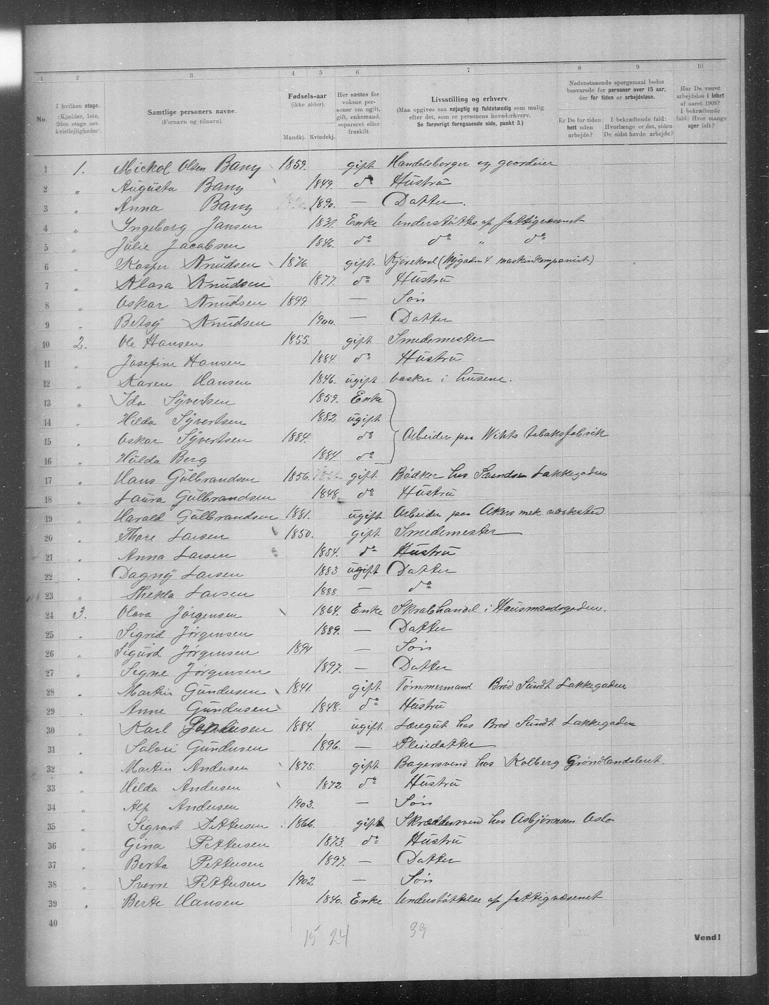 OBA, Municipal Census 1903 for Kristiania, 1903, p. 23272