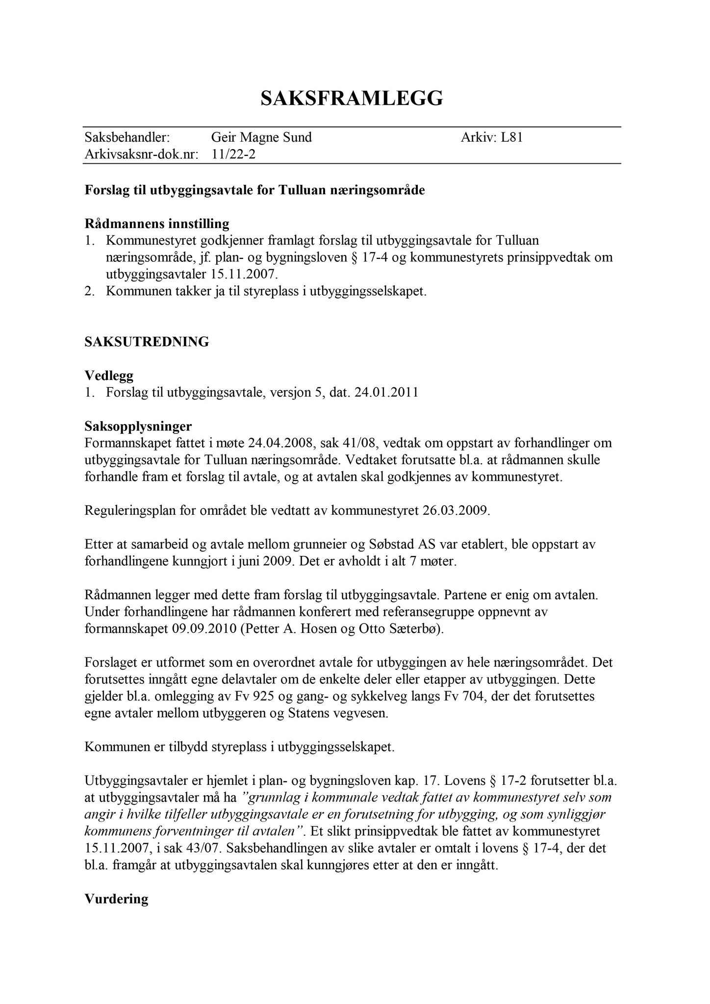 Klæbu Kommune, TRKO/KK/01-KS/L004: Kommunestyret - Møtedokumenter, 2011, p. 31