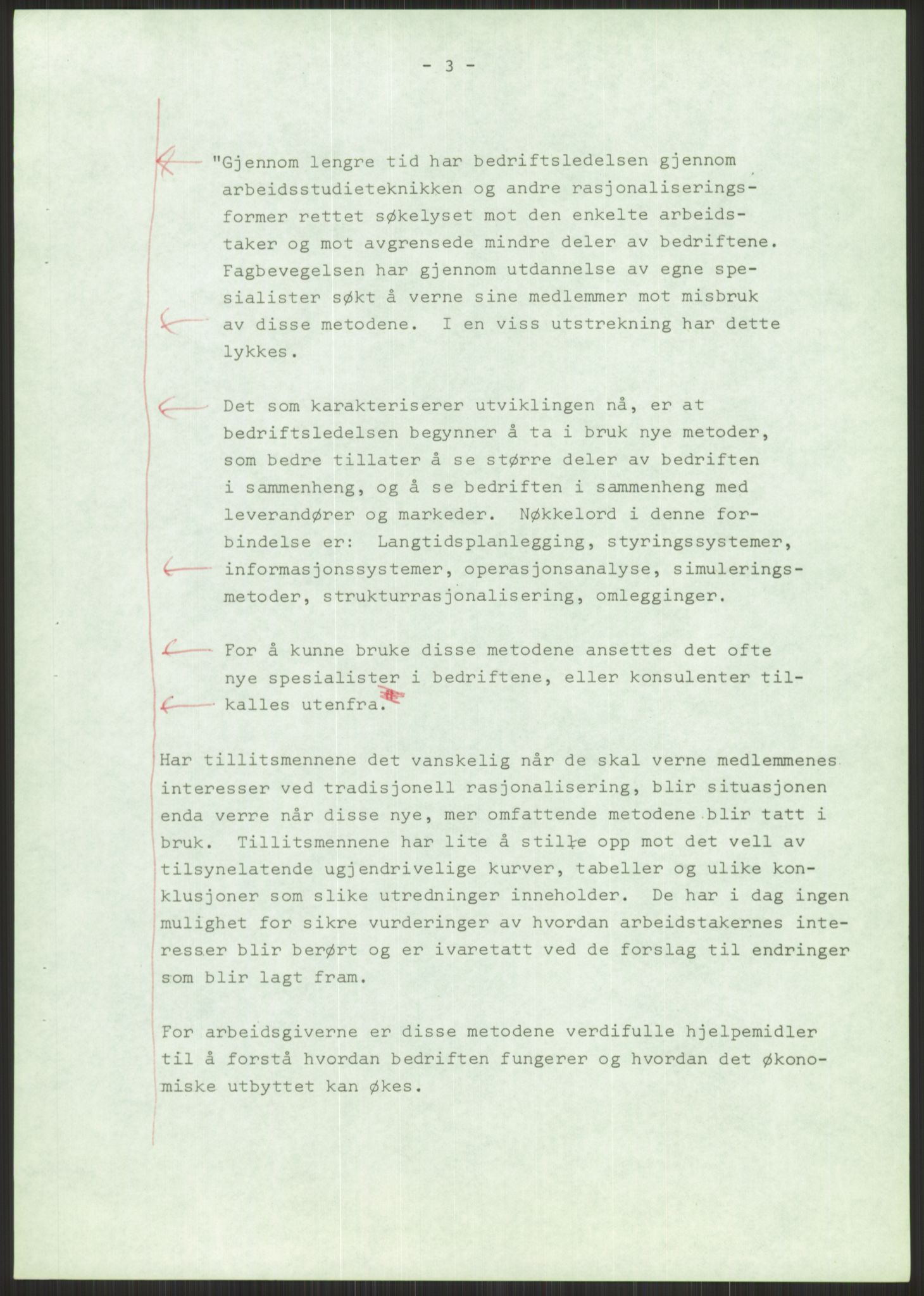 Nygaard, Kristen, AV/RA-PA-1398/F/Fi/L0019: Fagbevegelse, demokrati, Jern- og Metallprosjektet, 1970-2002, p. 9