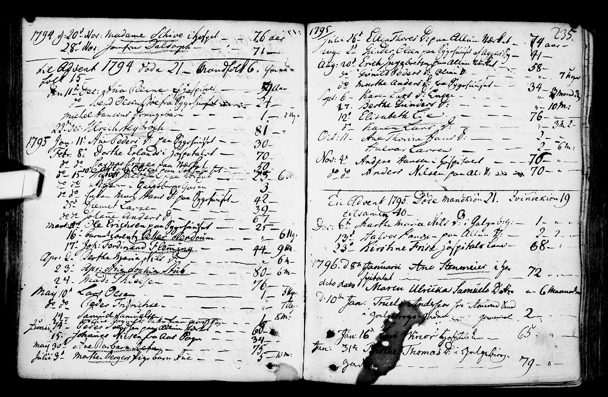 Gamlebyen prestekontor Kirkebøker, SAO/A-10884/F/Fa/L0001: Parish register (official) no. 1, 1734-1818, p. 235