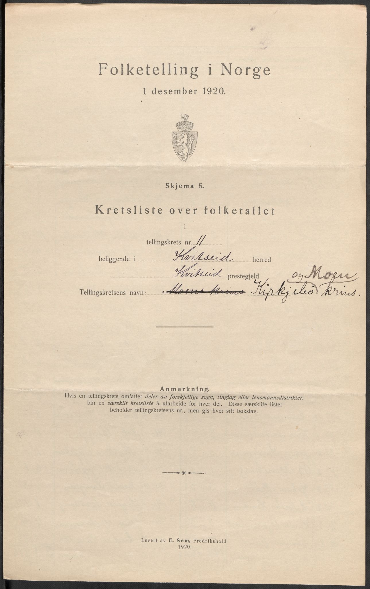 SAKO, 1920 census for Kviteseid, 1920, p. 34