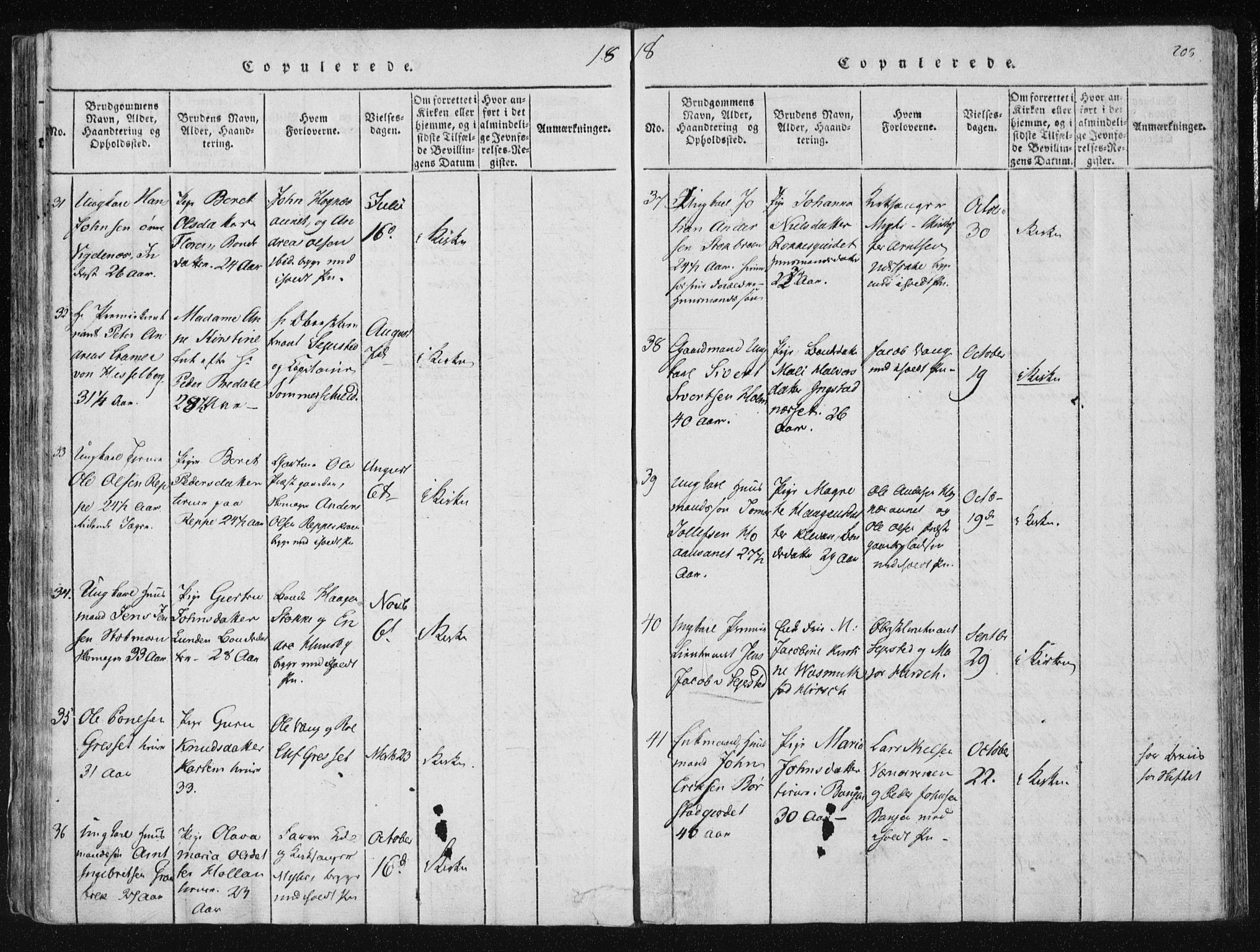 Ministerialprotokoller, klokkerbøker og fødselsregistre - Nord-Trøndelag, SAT/A-1458/709/L0061: Parish register (official) no. 709A08 /1, 1815-1819, p. 208