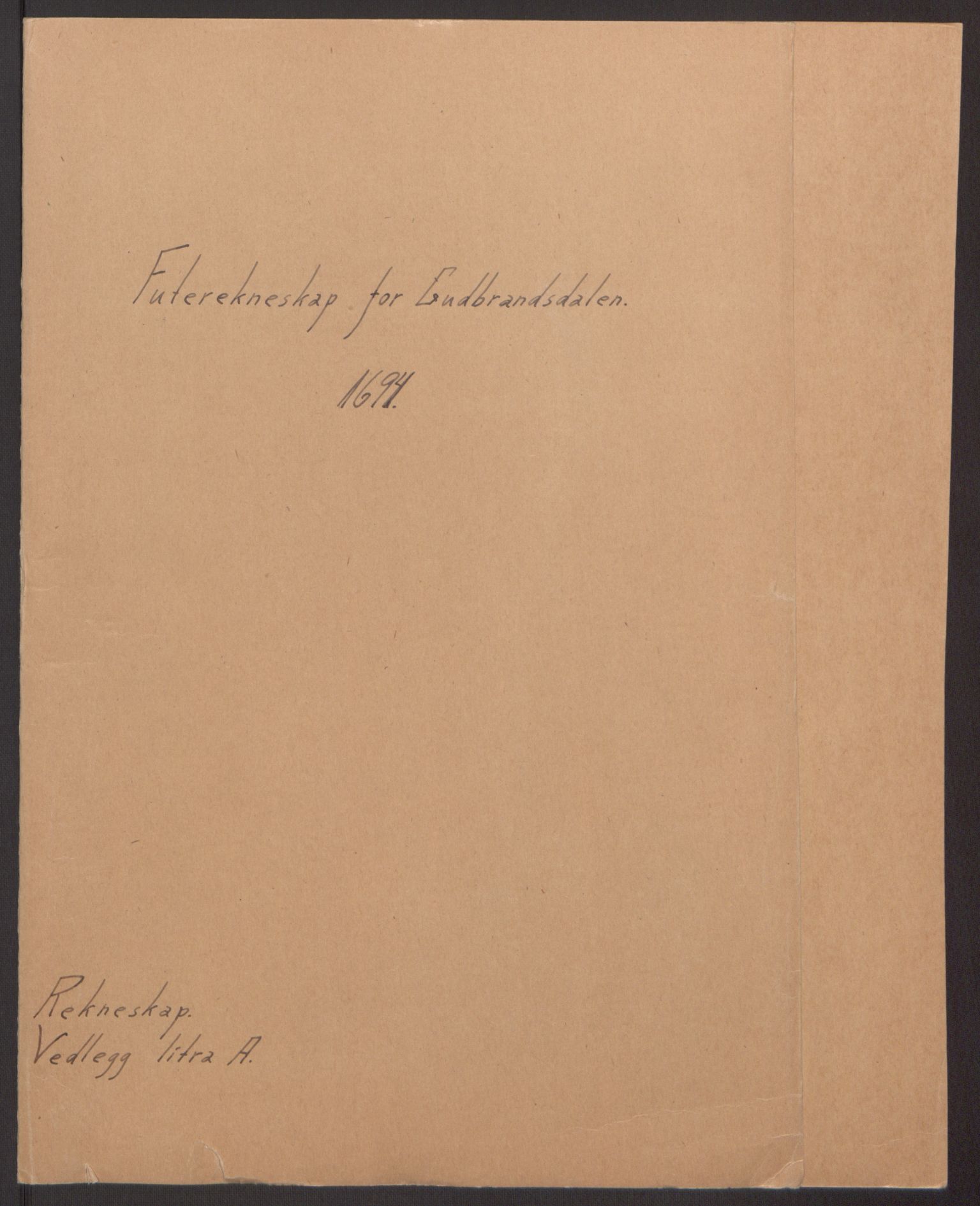 Rentekammeret inntil 1814, Reviderte regnskaper, Fogderegnskap, RA/EA-4092/R17/L1168: Fogderegnskap Gudbrandsdal, 1694, p. 2