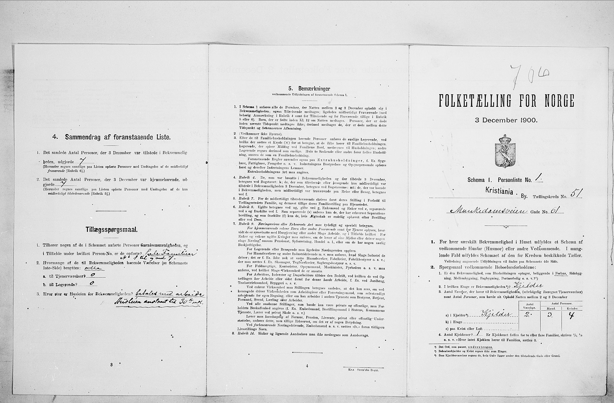 SAO, 1900 census for Kristiania, 1900, p. 61452