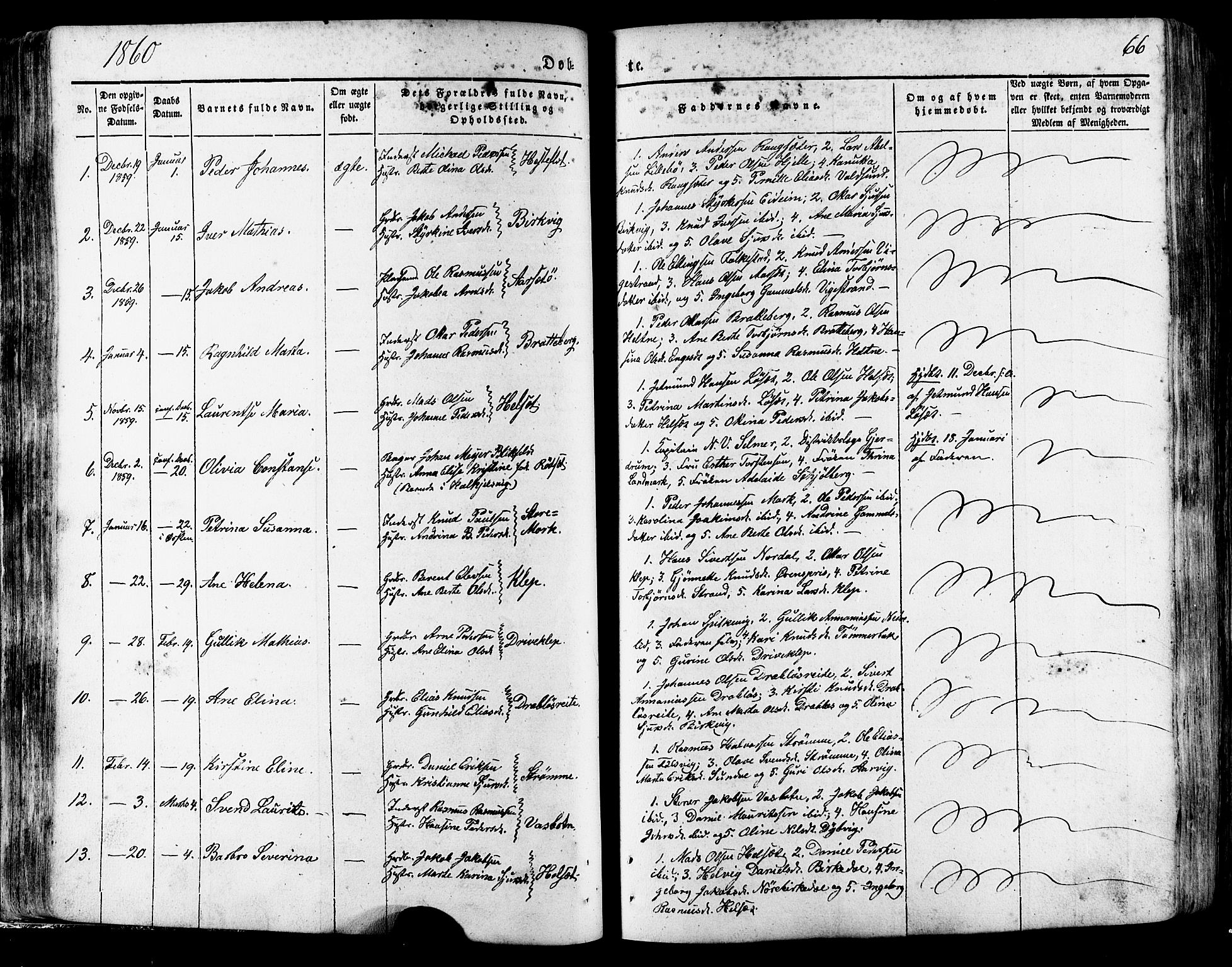 Ministerialprotokoller, klokkerbøker og fødselsregistre - Møre og Romsdal, SAT/A-1454/511/L0140: Parish register (official) no. 511A07, 1851-1878, p. 66