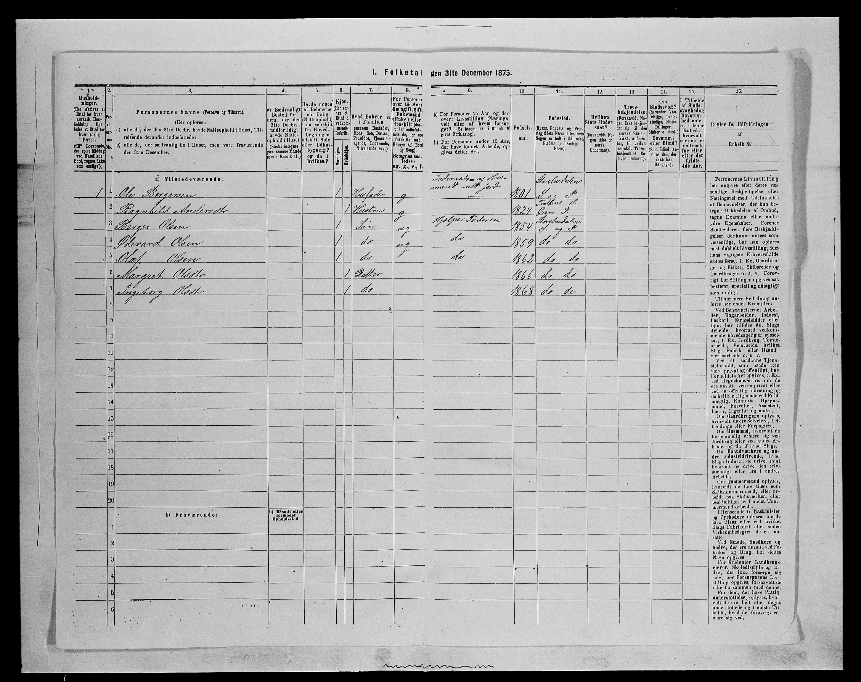 SAH, 1875 census for 0430P Stor-Elvdal, 1875, p. 384