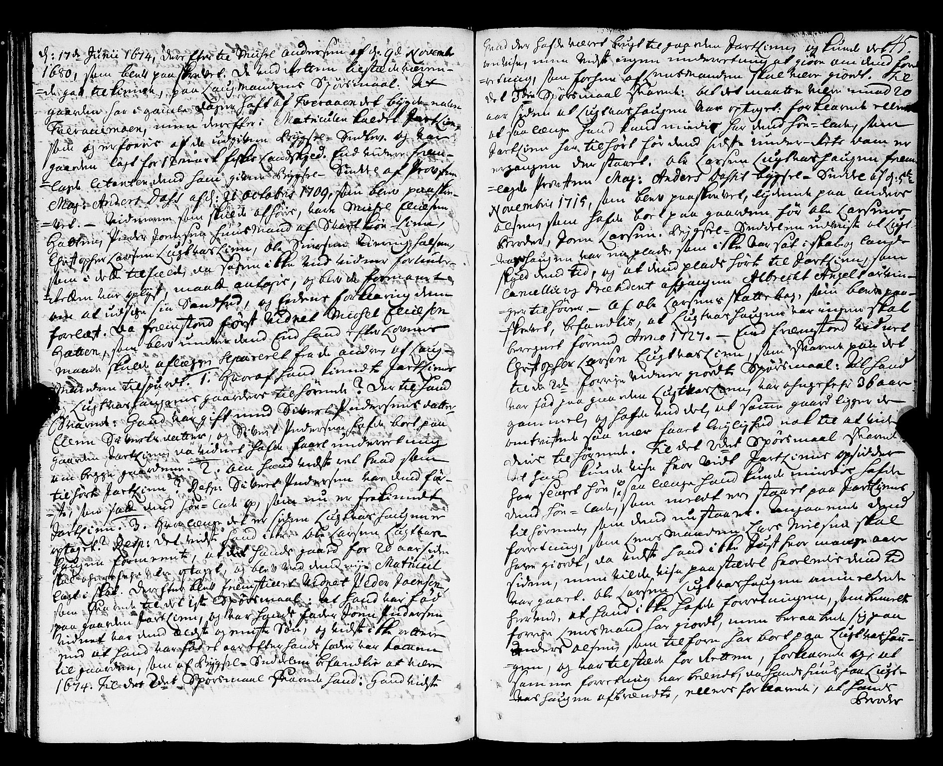 Nordland og Finnmarks lagstol, AV/SAT-A-5608/X/L0006: Justisprotokoll, 1730-1740, p. 44b-45a