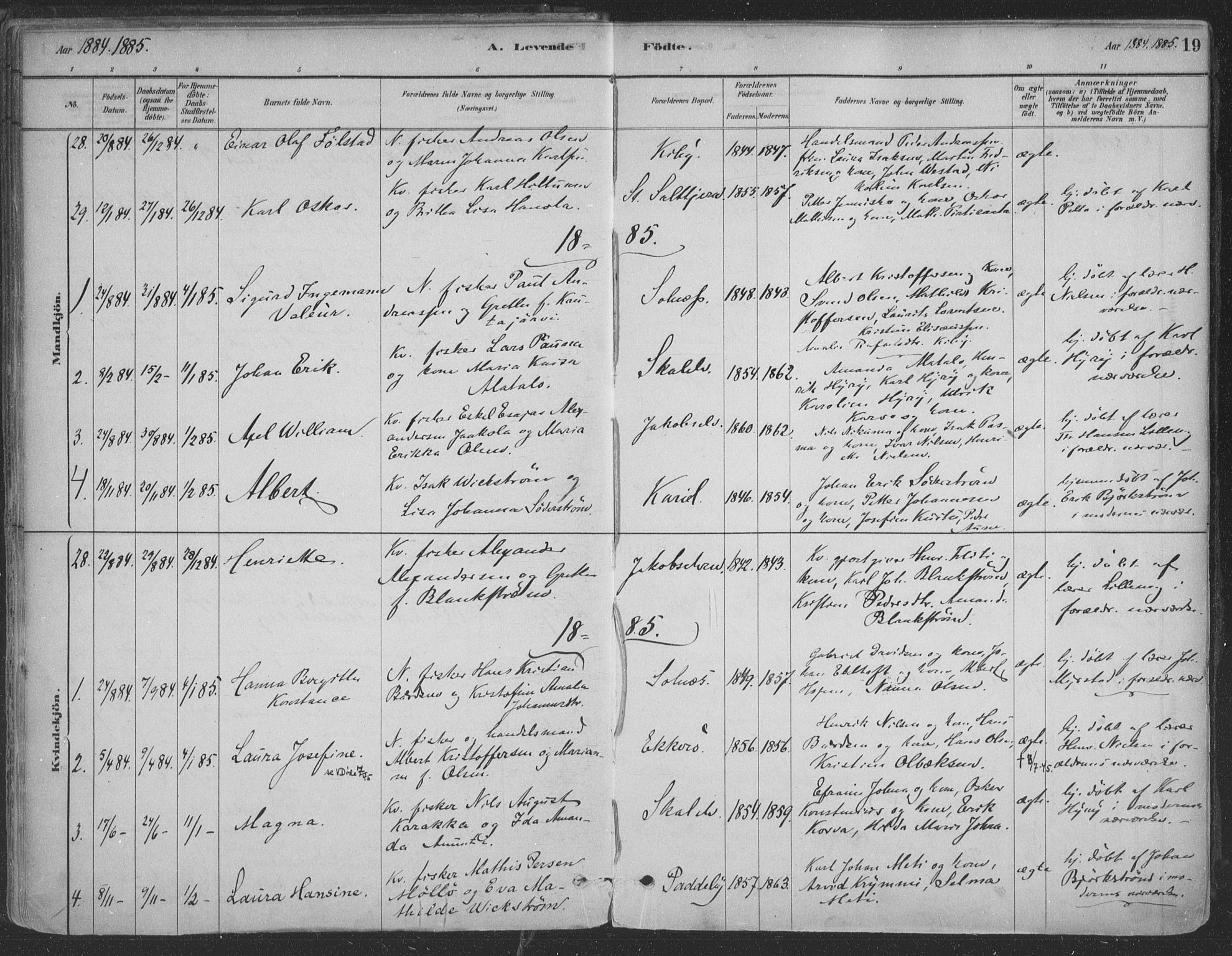Vadsø sokneprestkontor, AV/SATØ-S-1325/H/Ha/L0009kirke: Parish register (official) no. 9, 1881-1917, p. 19