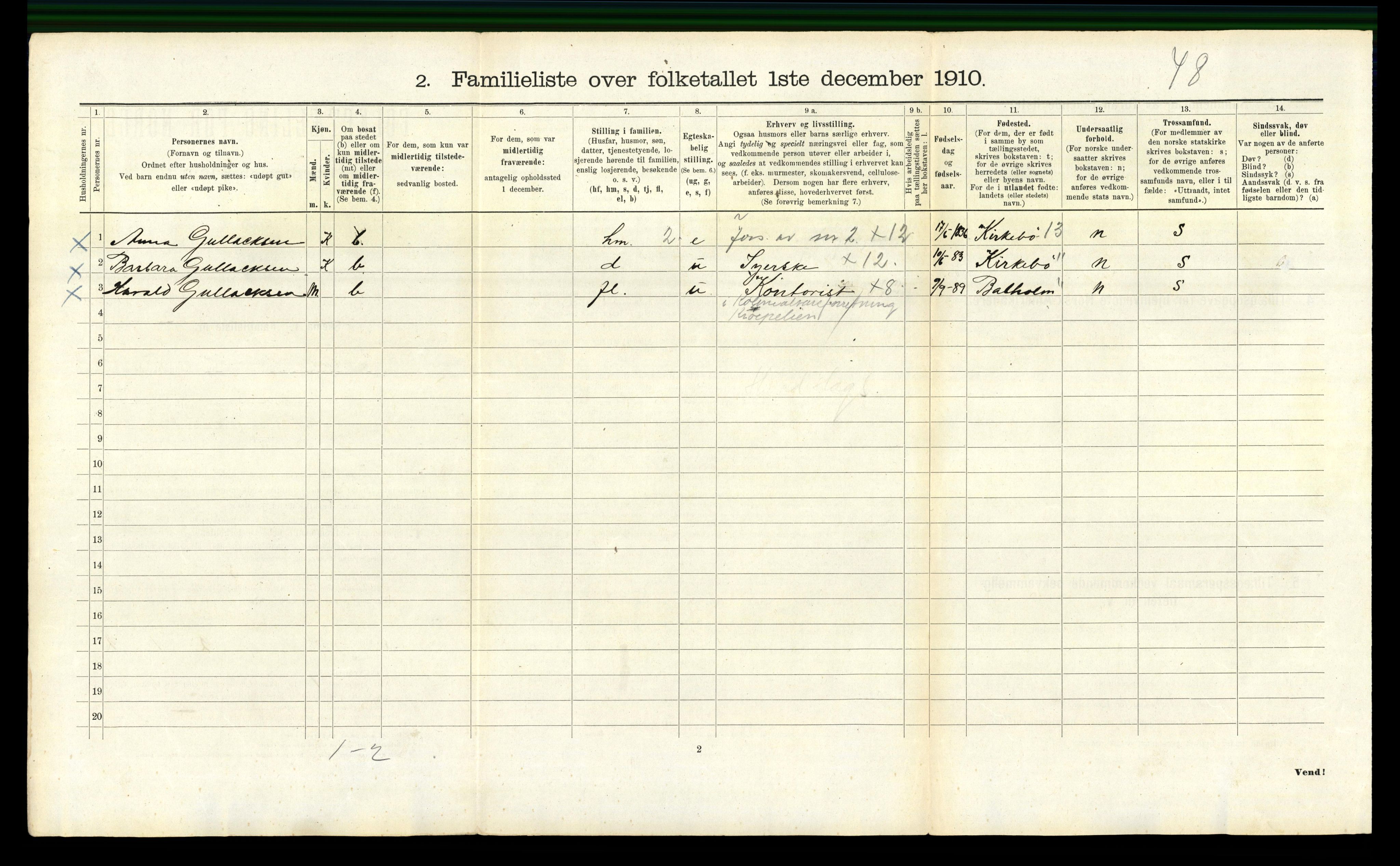 RA, 1910 census for Bergen, 1910, p. 40142