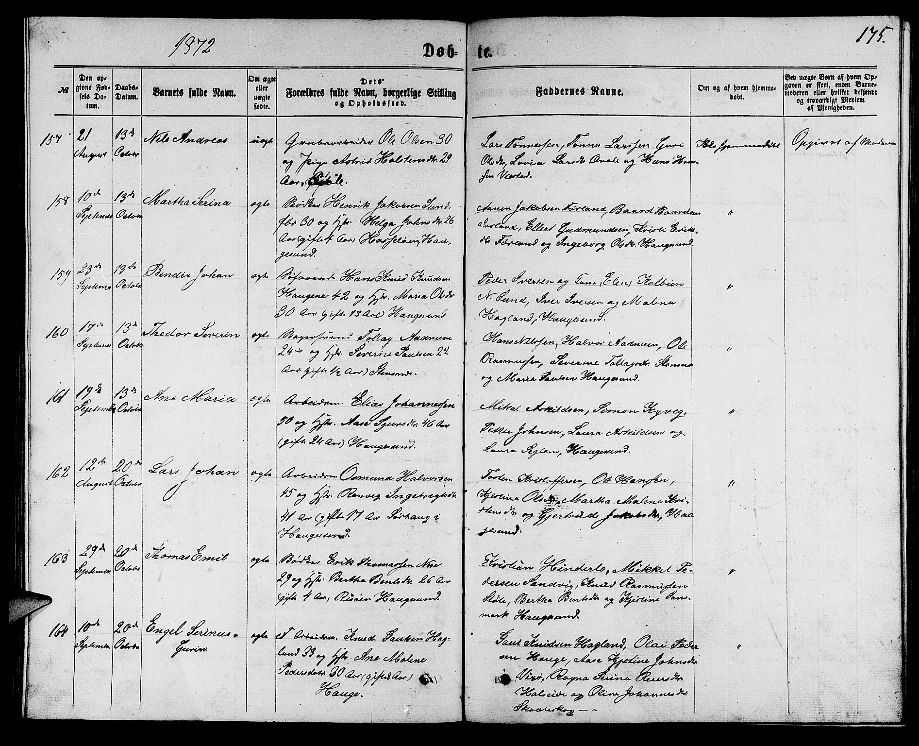 Torvastad sokneprestkontor, AV/SAST-A -101857/H/Ha/Hab/L0007: Parish register (copy) no. B 7, 1866-1873, p. 175