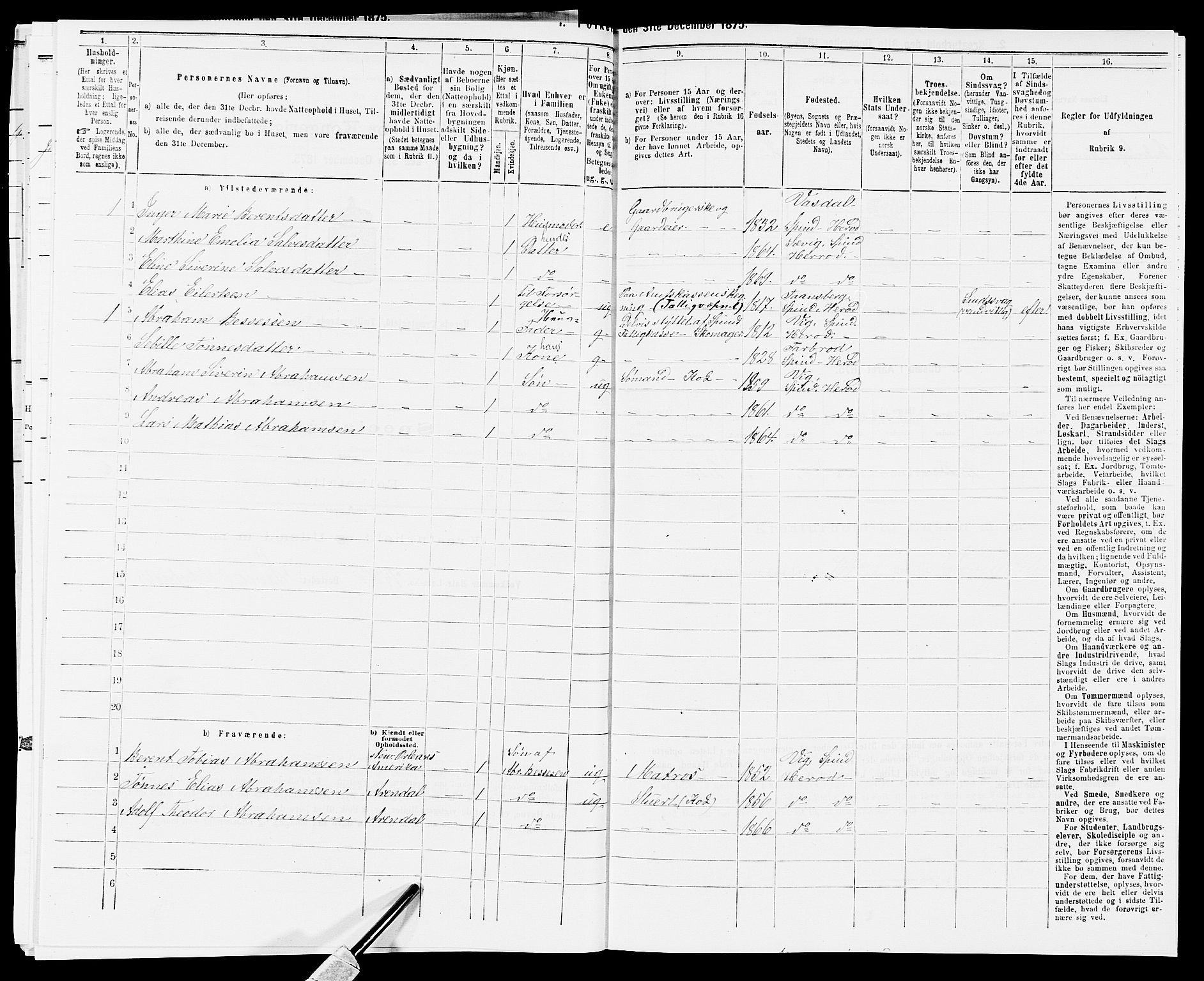 SAK, 1875 census for 1039P Herad, 1875, p. 512