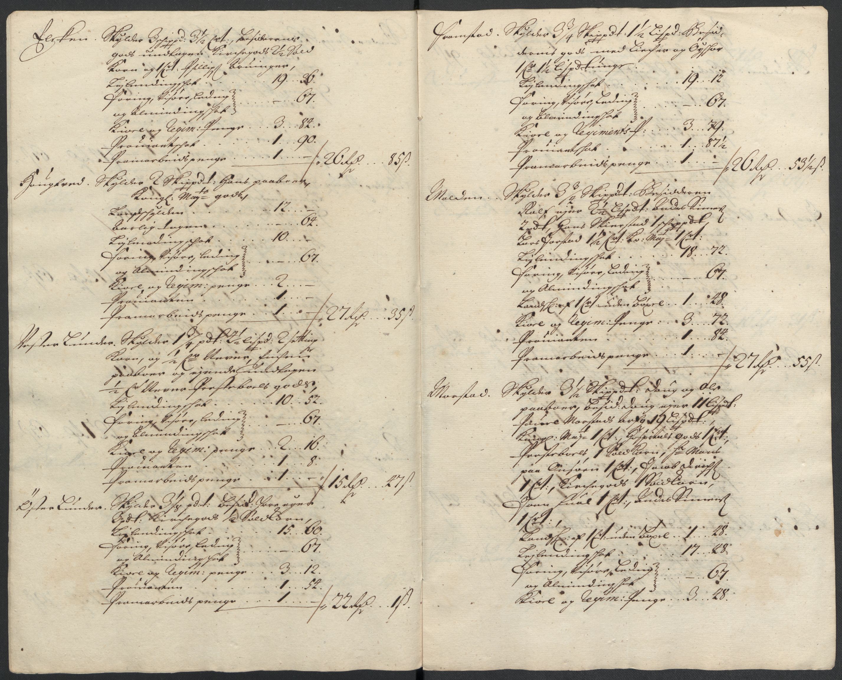 Rentekammeret inntil 1814, Reviderte regnskaper, Fogderegnskap, AV/RA-EA-4092/R18/L1302: Fogderegnskap Hadeland, Toten og Valdres, 1704, p. 376