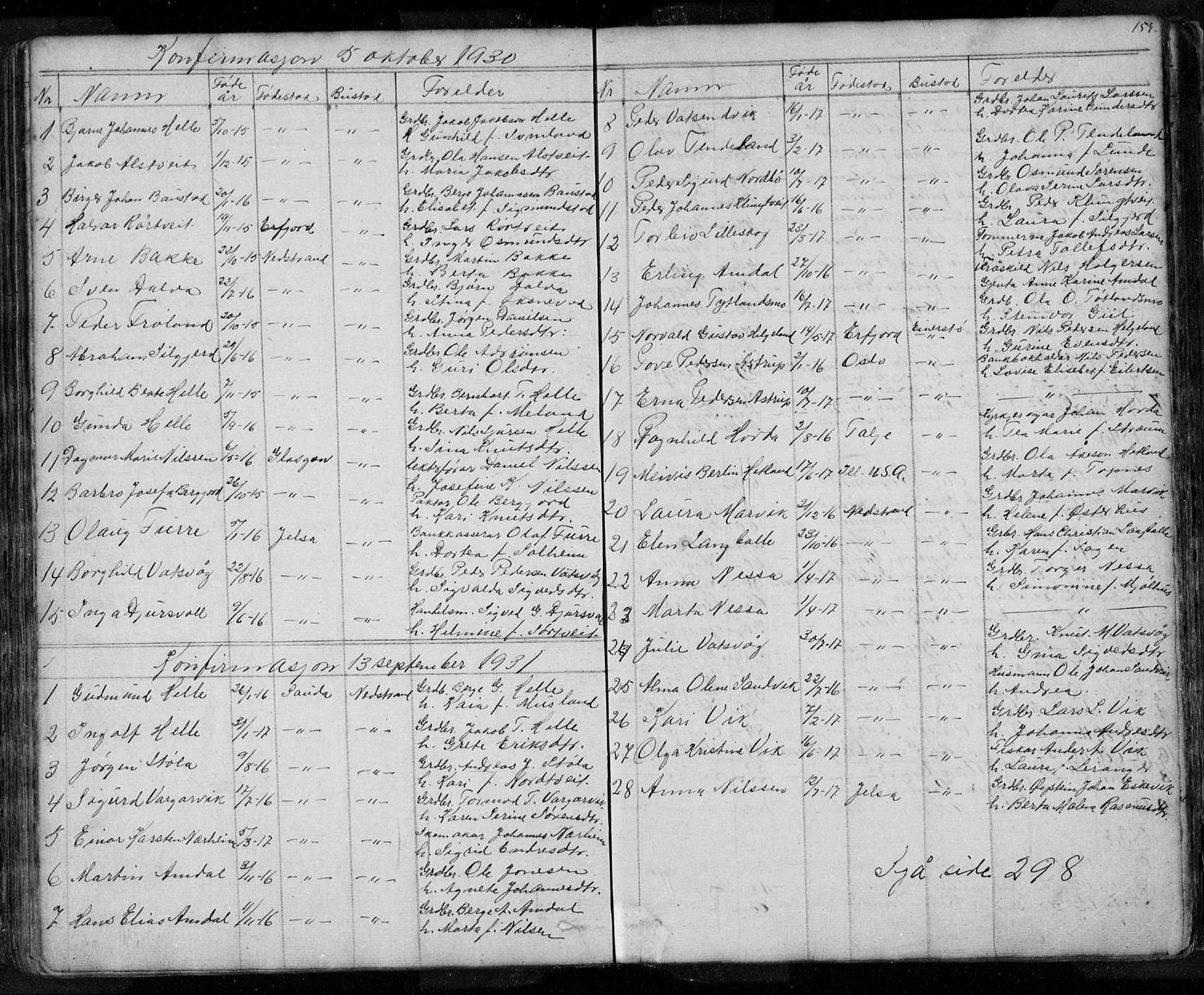 Nedstrand sokneprestkontor, SAST/A-101841/01/V: Parish register (copy) no. B 3, 1848-1933, p. 153