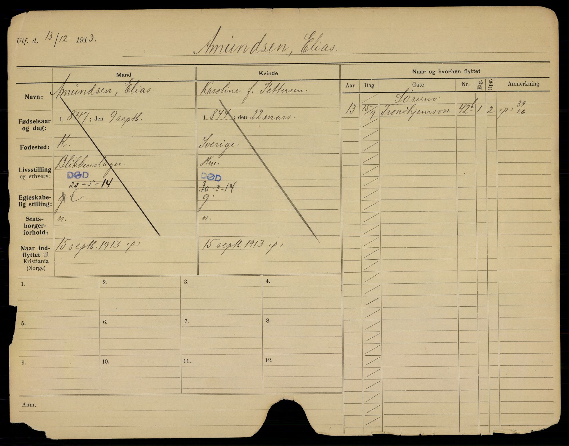 Oslo folkeregister, Registerkort, AV/SAO-A-11715/G/Gb/L0017: Menn, 1914