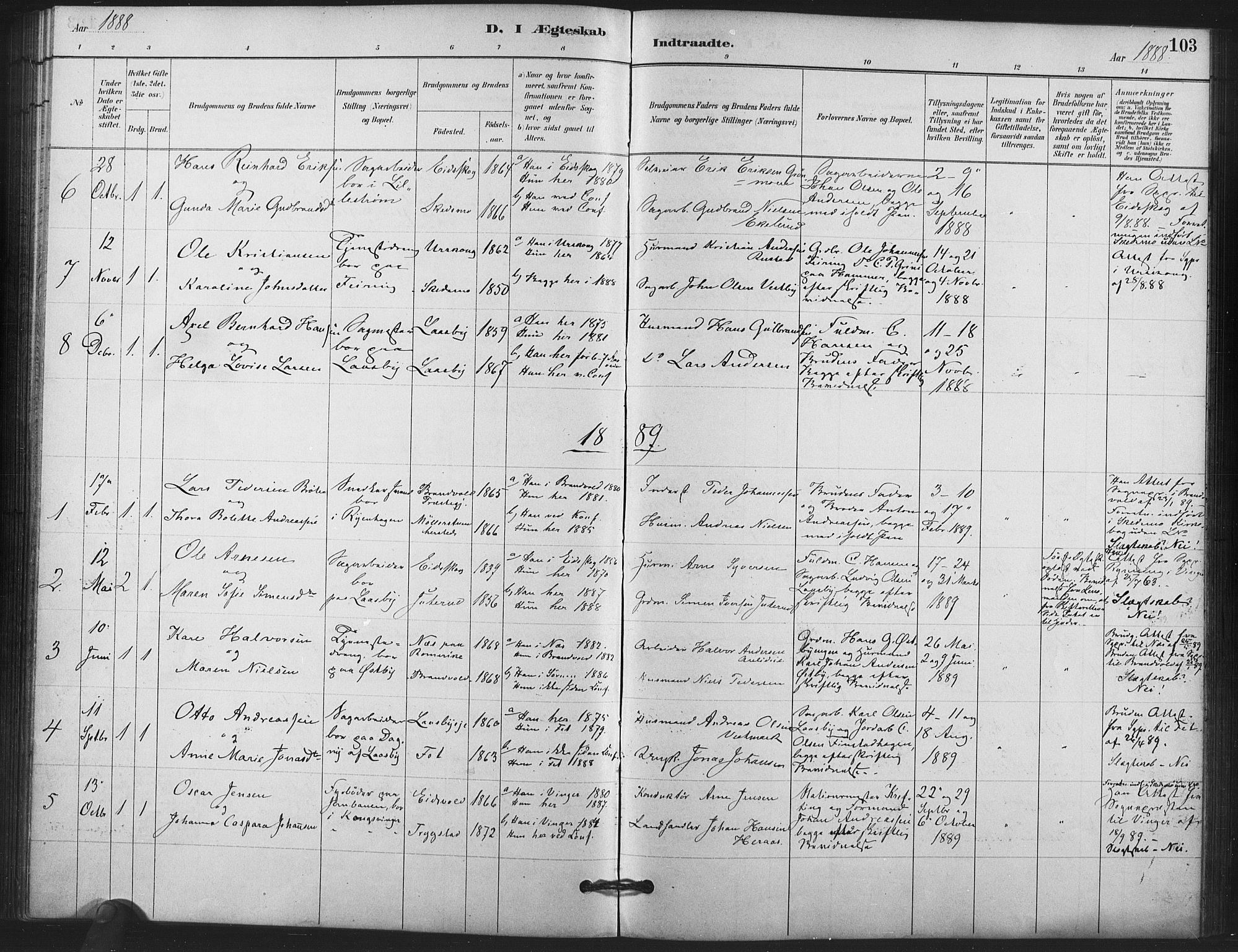 Skedsmo prestekontor Kirkebøker, AV/SAO-A-10033a/F/Fb/L0001: Parish register (official) no. II 1, 1883-1901, p. 103