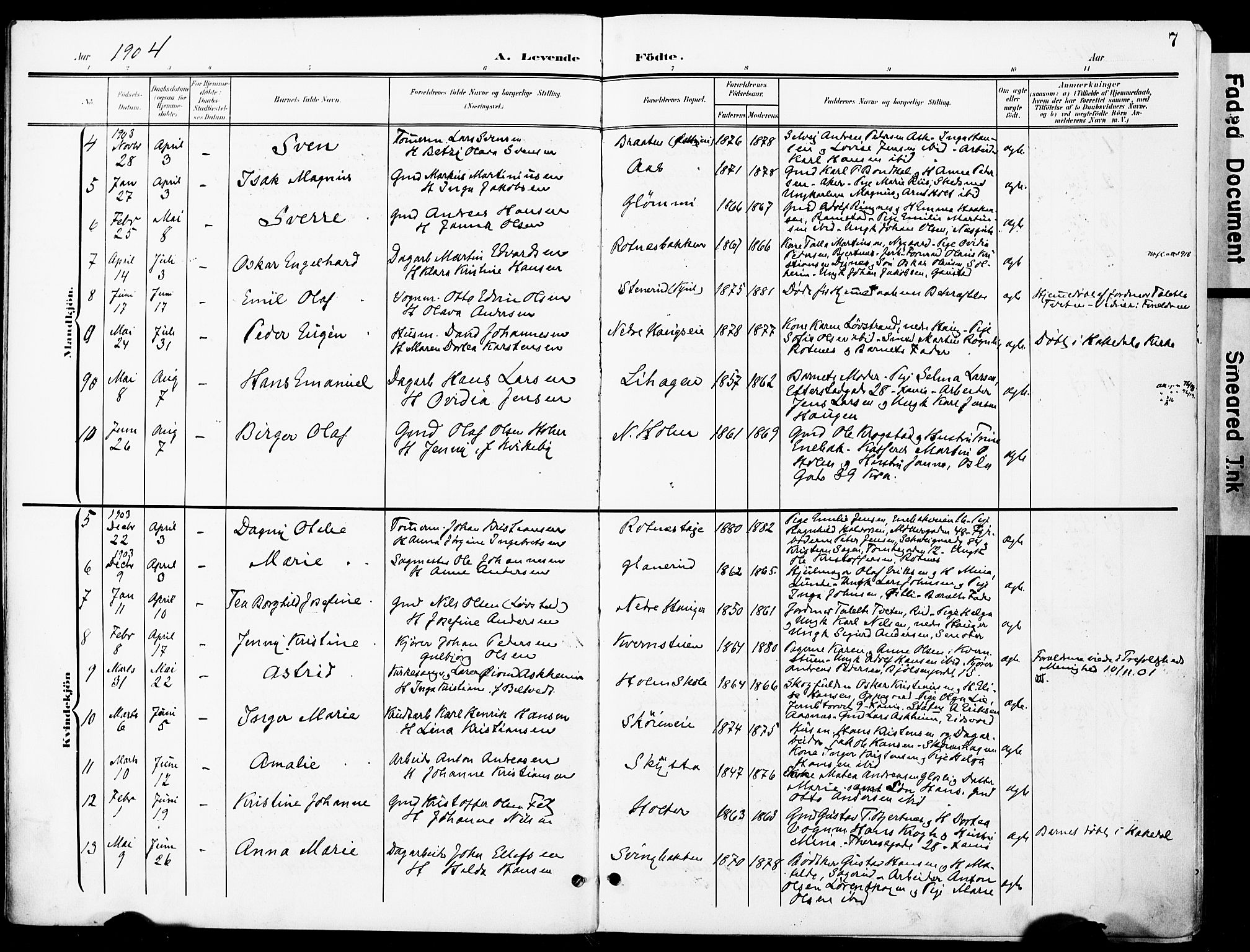 Nittedal prestekontor Kirkebøker, AV/SAO-A-10365a/F/Fa/L0008: Parish register (official) no. I 8, 1902-1926, p. 7