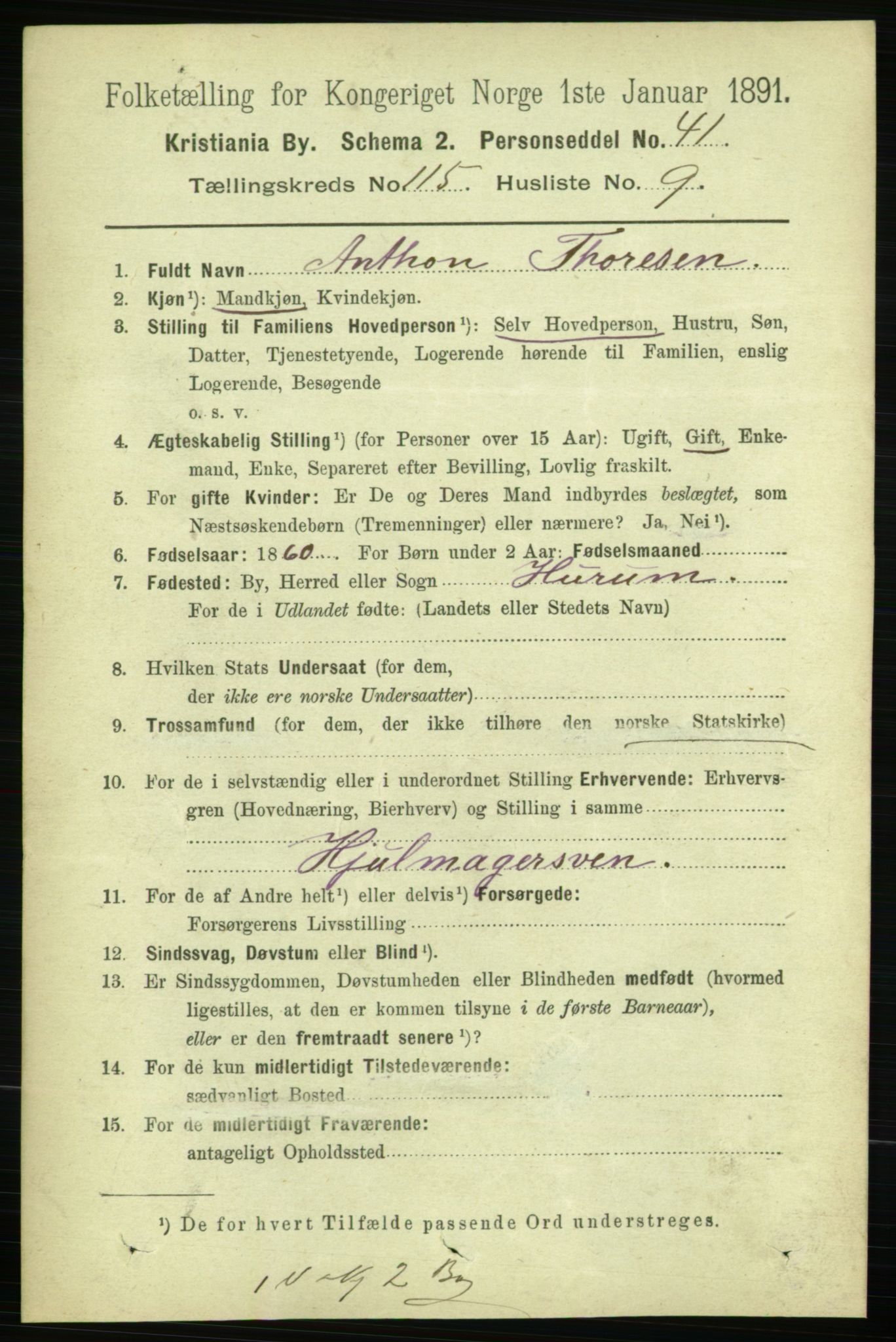 RA, 1891 census for 0301 Kristiania, 1891, p. 61928