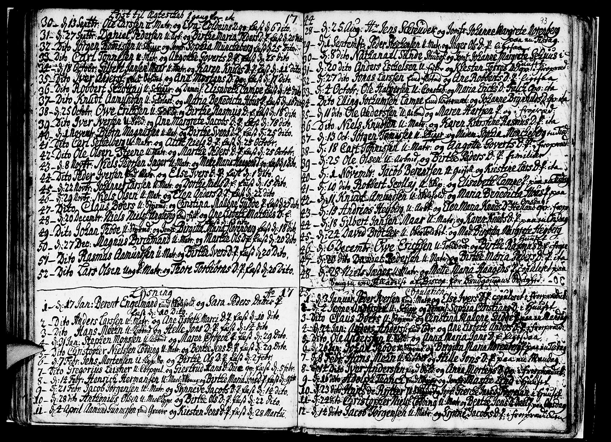 Nykirken Sokneprestembete, SAB/A-77101/H/Haa/L0007: Parish register (official) no. A 7, 1719-1781, p. 93