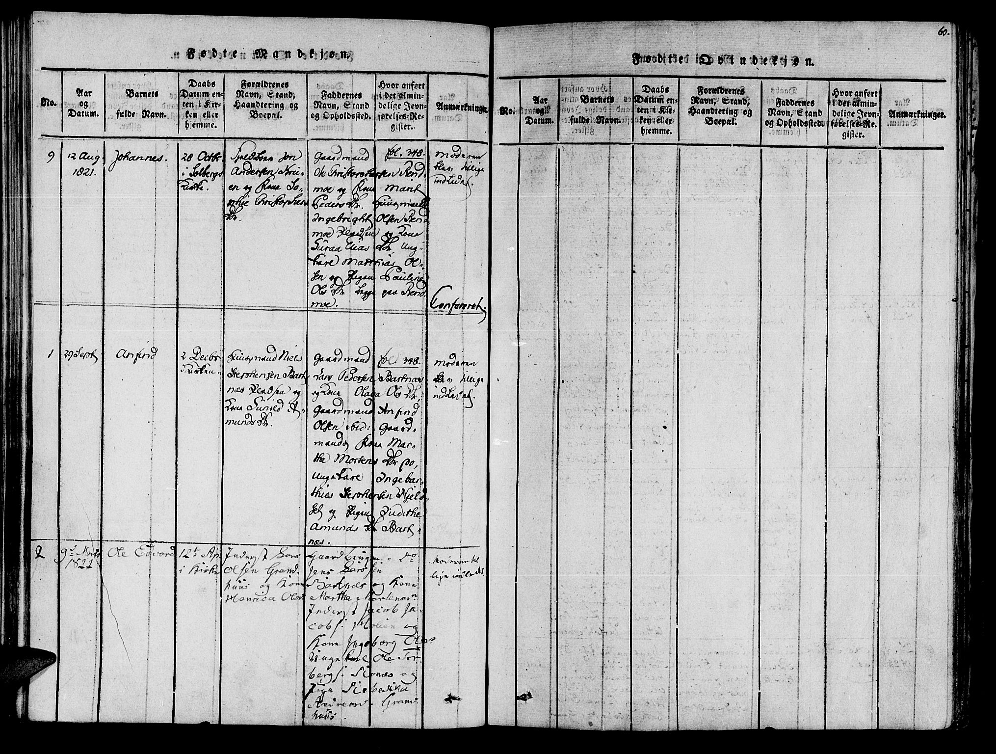 Ministerialprotokoller, klokkerbøker og fødselsregistre - Nord-Trøndelag, SAT/A-1458/741/L0387: Parish register (official) no. 741A03 /2, 1817-1822, p. 60