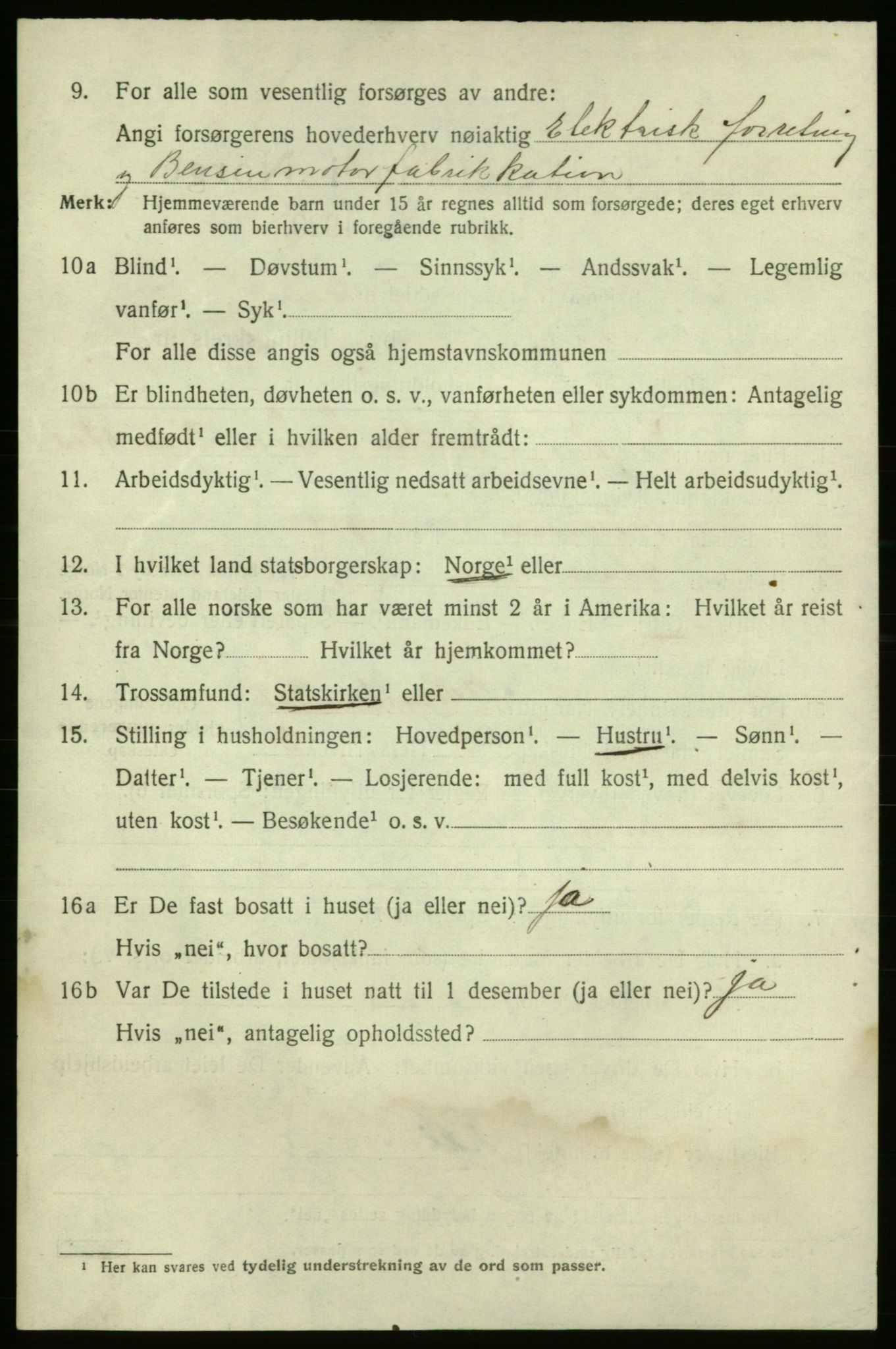 SAO, 1920 census for Fredrikshald, 1920, p. 22390