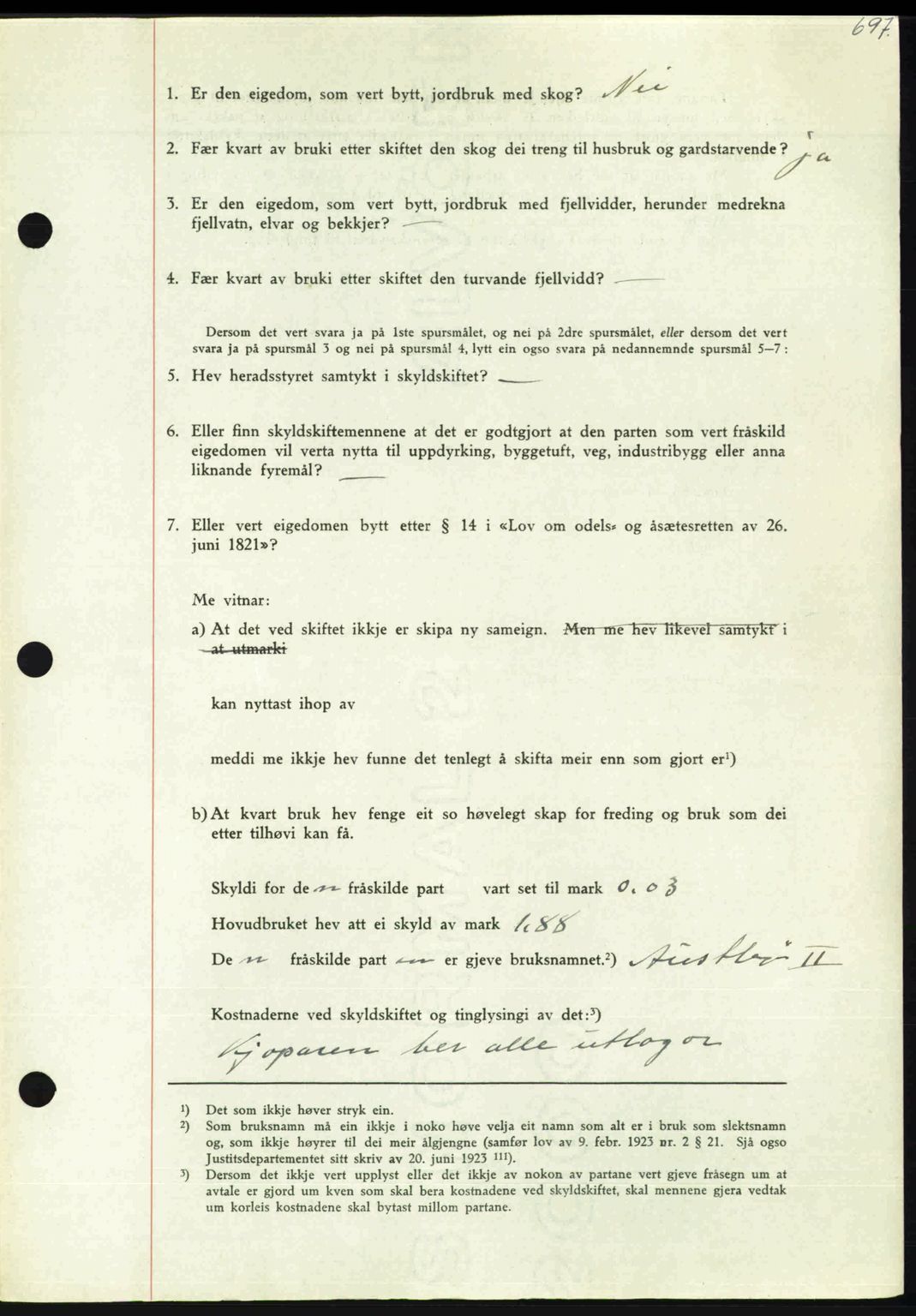 Nordmøre sorenskriveri, AV/SAT-A-4132/1/2/2Ca: Mortgage book no. A109, 1948-1948, Diary no: : 3017/1948