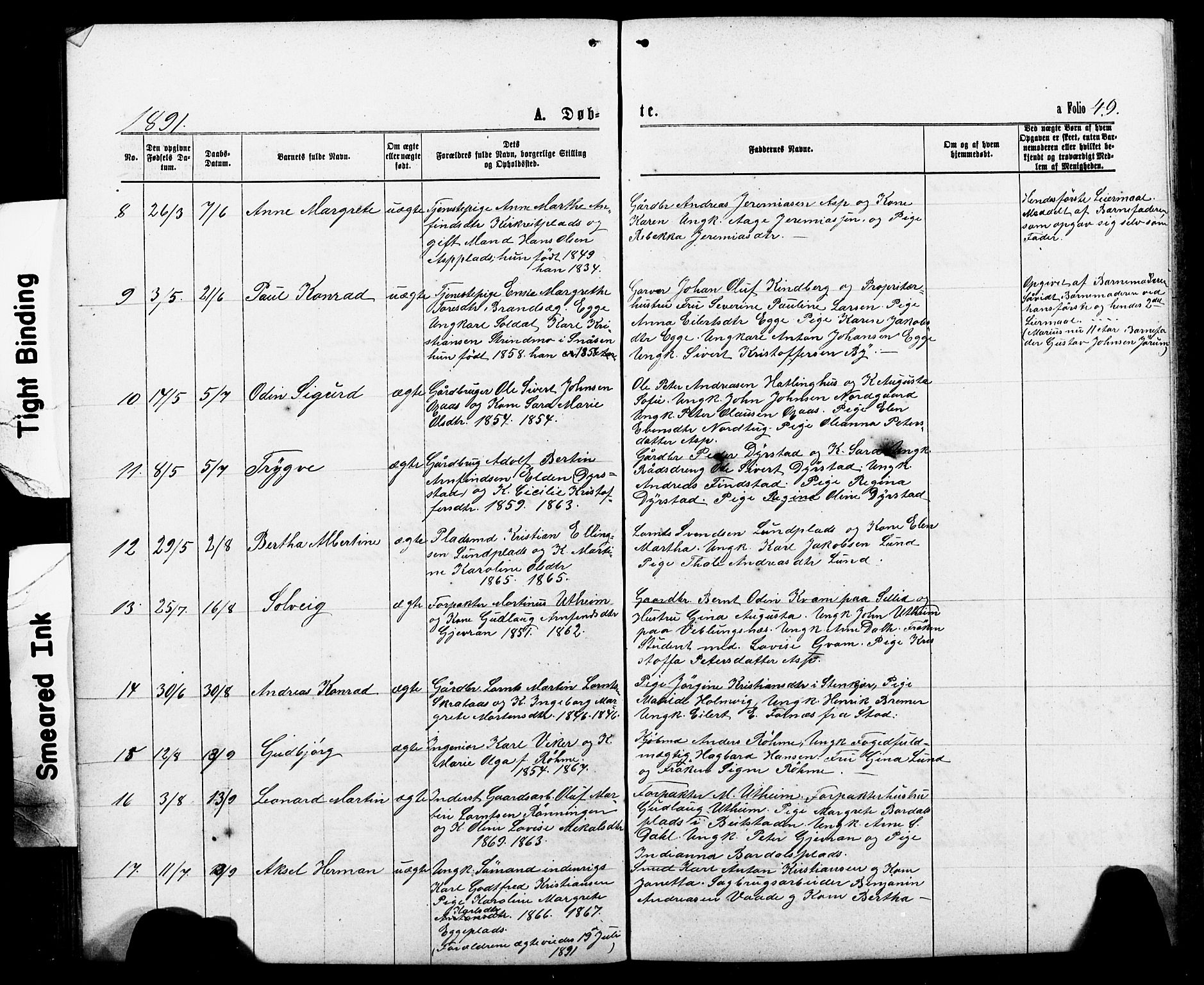 Ministerialprotokoller, klokkerbøker og fødselsregistre - Nord-Trøndelag, SAT/A-1458/740/L0380: Parish register (copy) no. 740C01, 1868-1902, p. 49