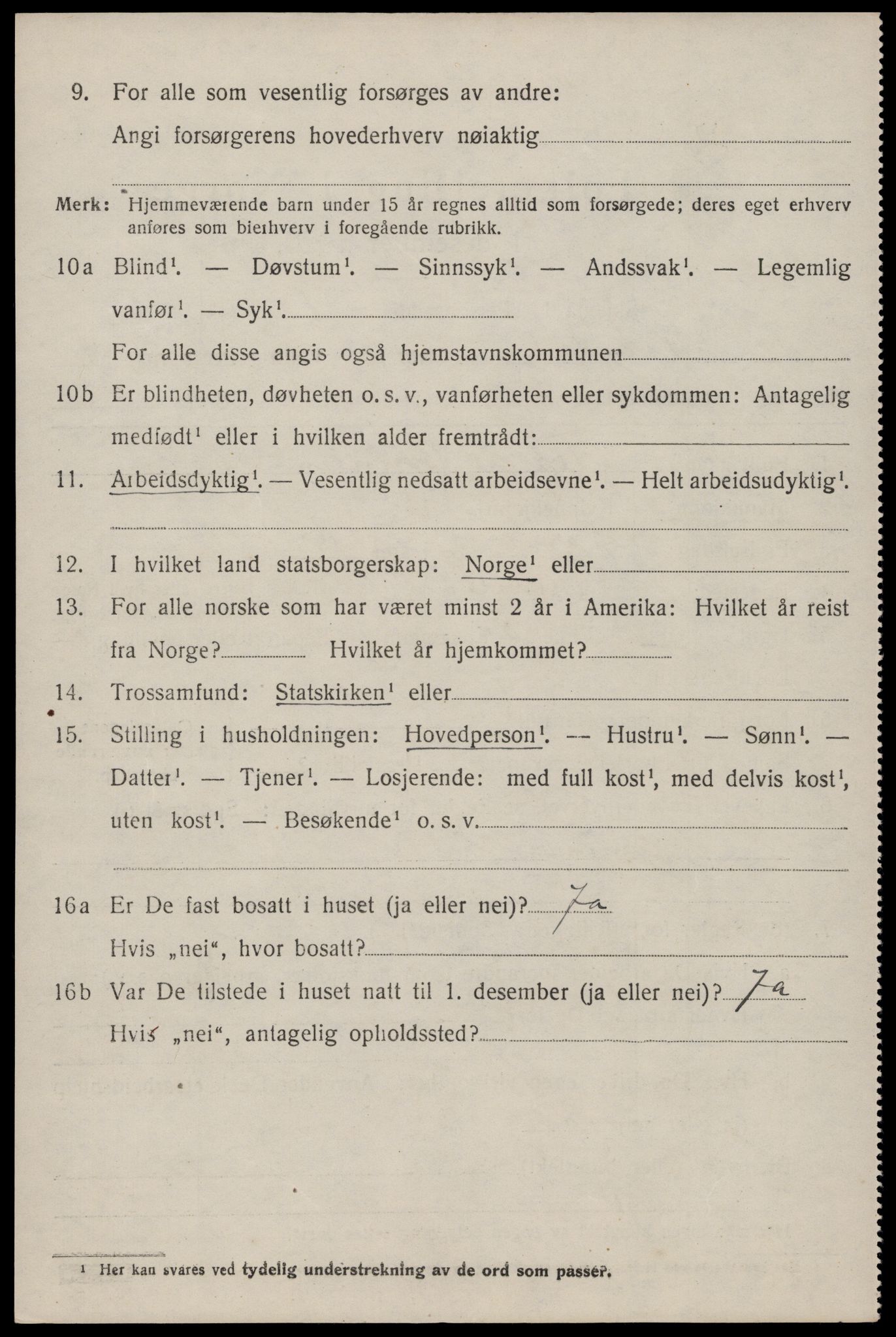 SAST, 1920 census for Vikedal, 1920, p. 2086