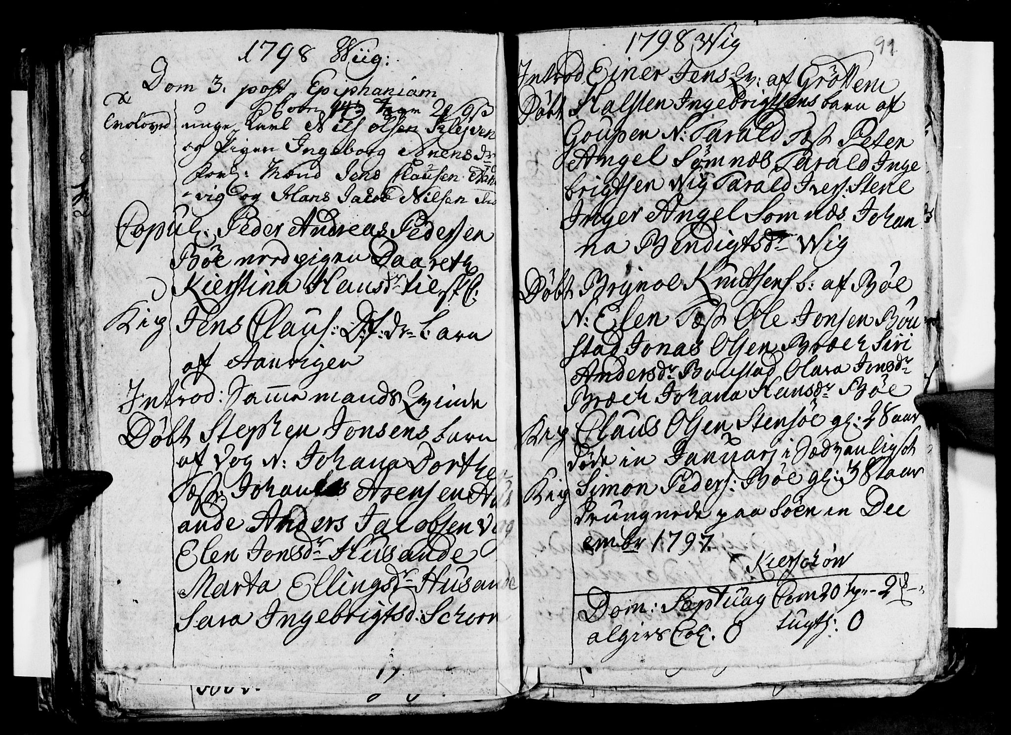 Ministerialprotokoller, klokkerbøker og fødselsregistre - Nordland, AV/SAT-A-1459/812/L0184: Parish register (copy) no. 812C02, 1793-1809, p. 91