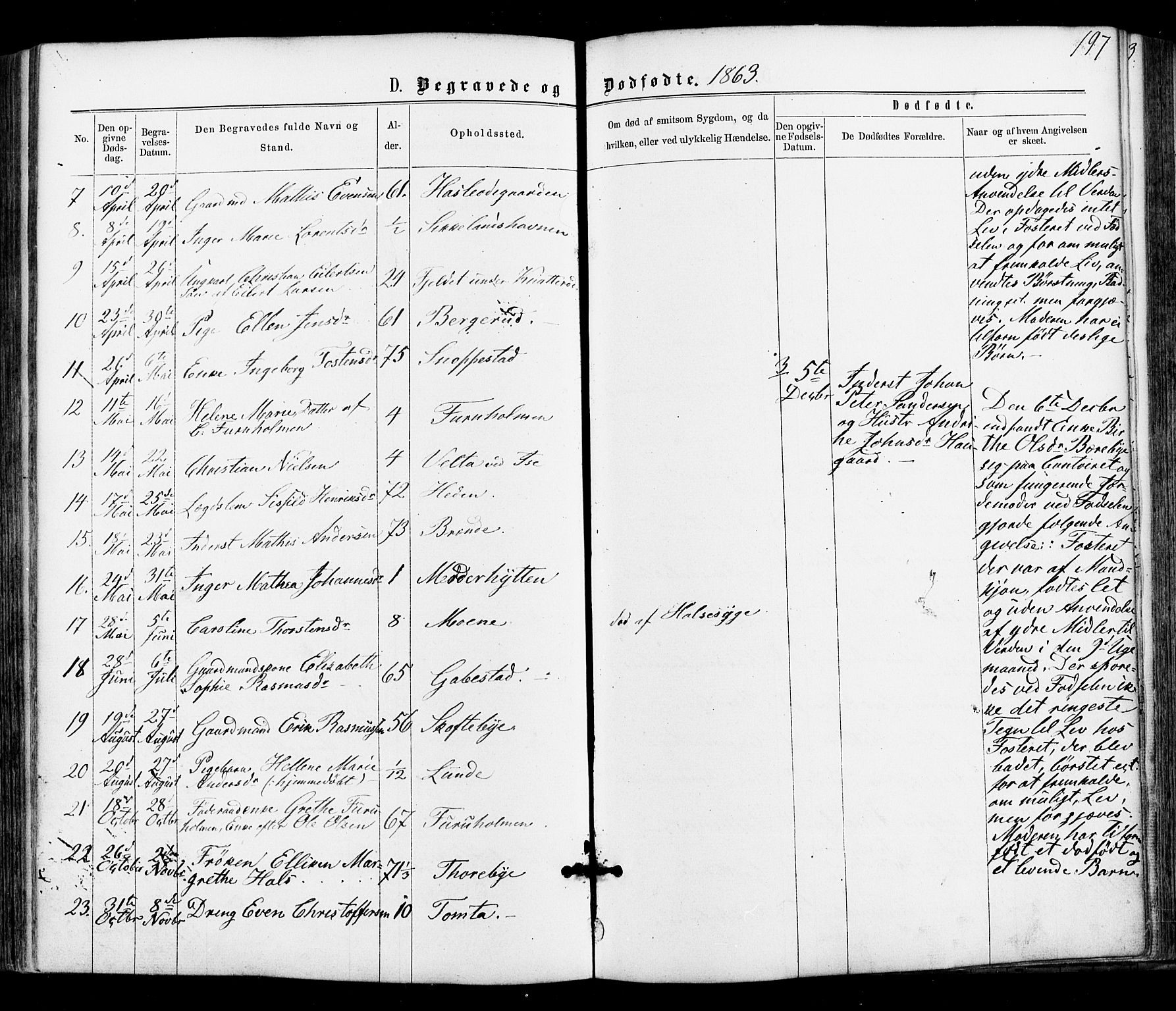 Varteig prestekontor Kirkebøker, AV/SAO-A-10447a/F/Fa/L0001: Parish register (official) no. 1, 1861-1877, p. 197