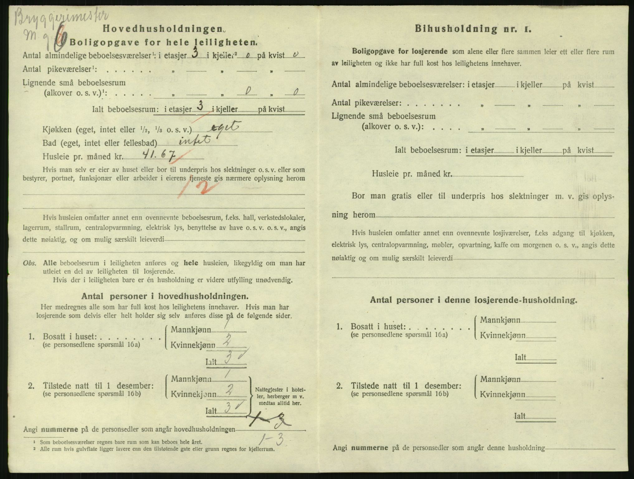 SAKO, 1920 census for Hønefoss, 1920, p. 2267