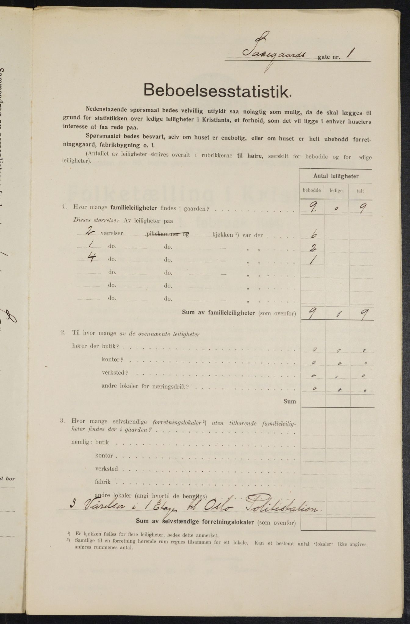 OBA, Municipal Census 1914 for Kristiania, 1914, p. 89109