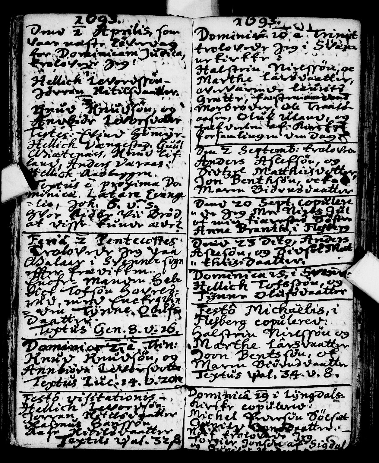 Flesberg kirkebøker, AV/SAKO-A-18/F/Fa/L0001: Parish register (official) no. I 1, 1688-1725