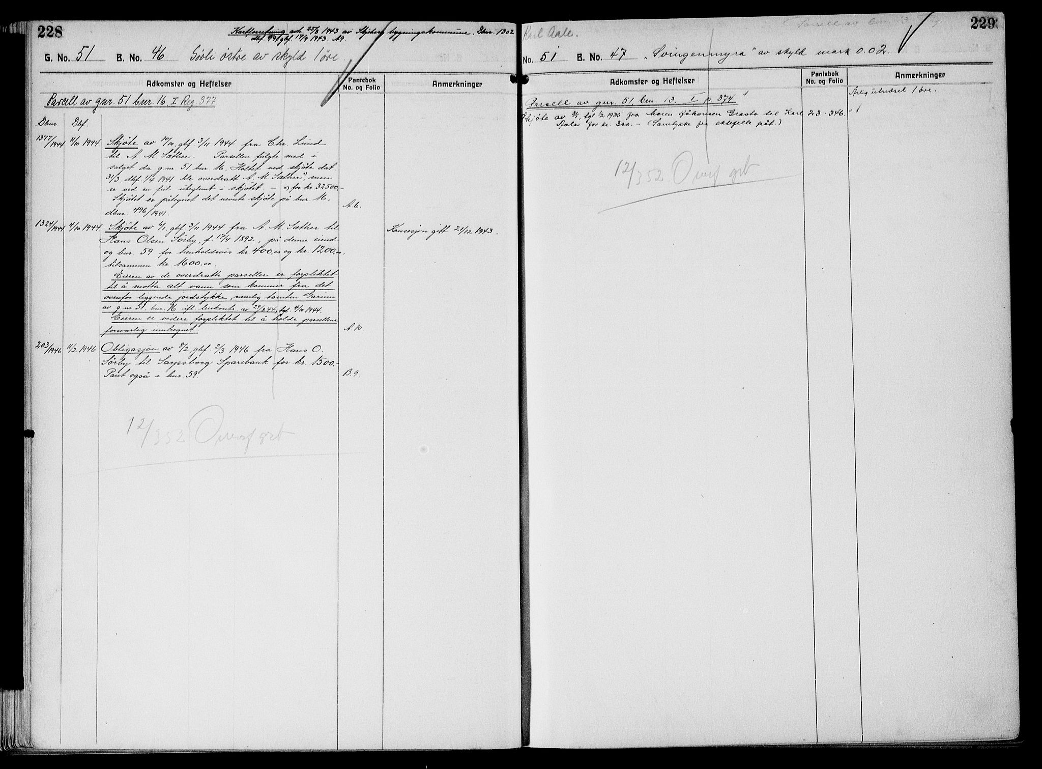 Tune sorenskriveri, SAO/A-10470/G/Ga/Gab/Gabf/L0003: Mortgage register no. VI 3, 1926-1953, p. 228-229
