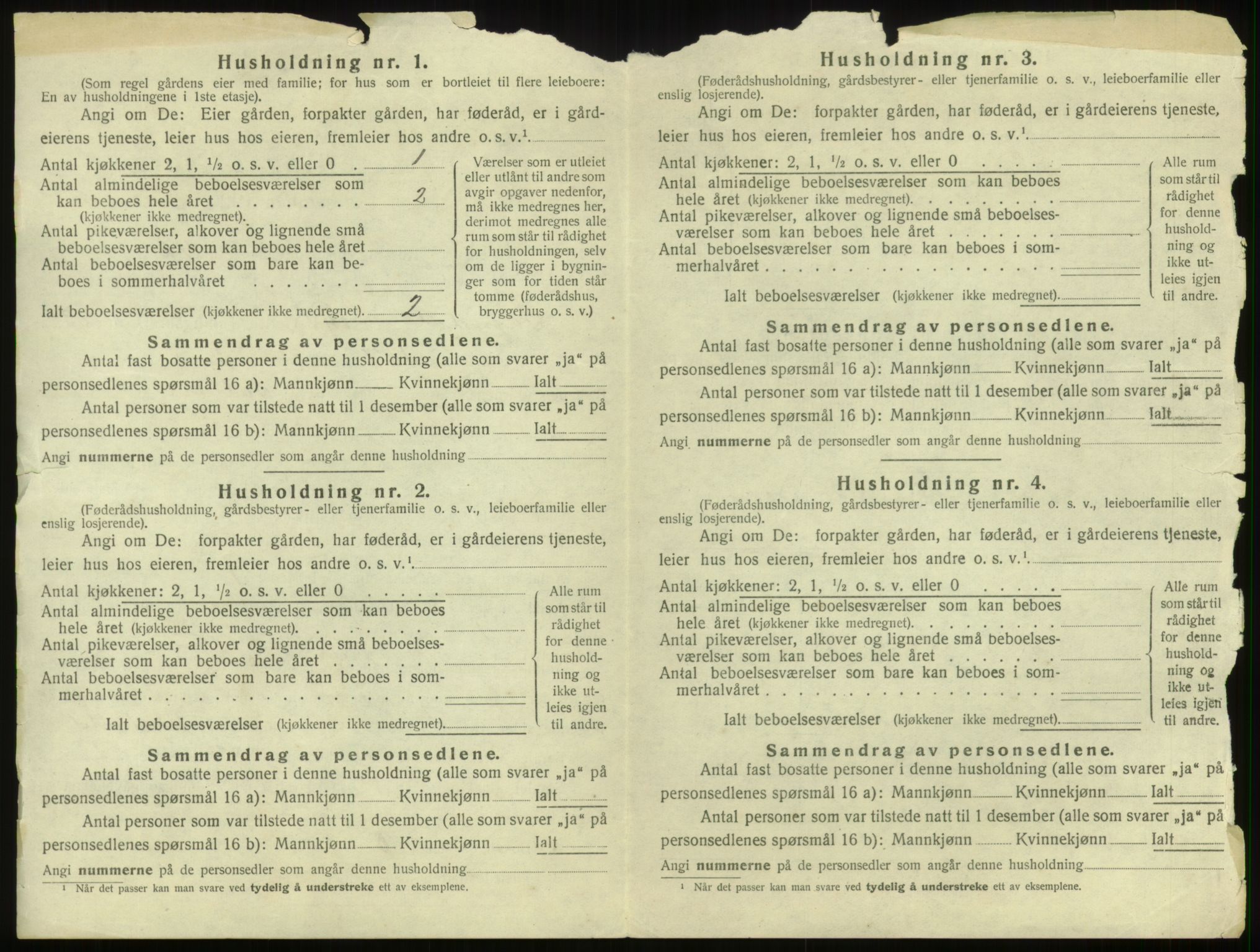 SAB, 1920 census for Sogndal, 1920, p. 1300