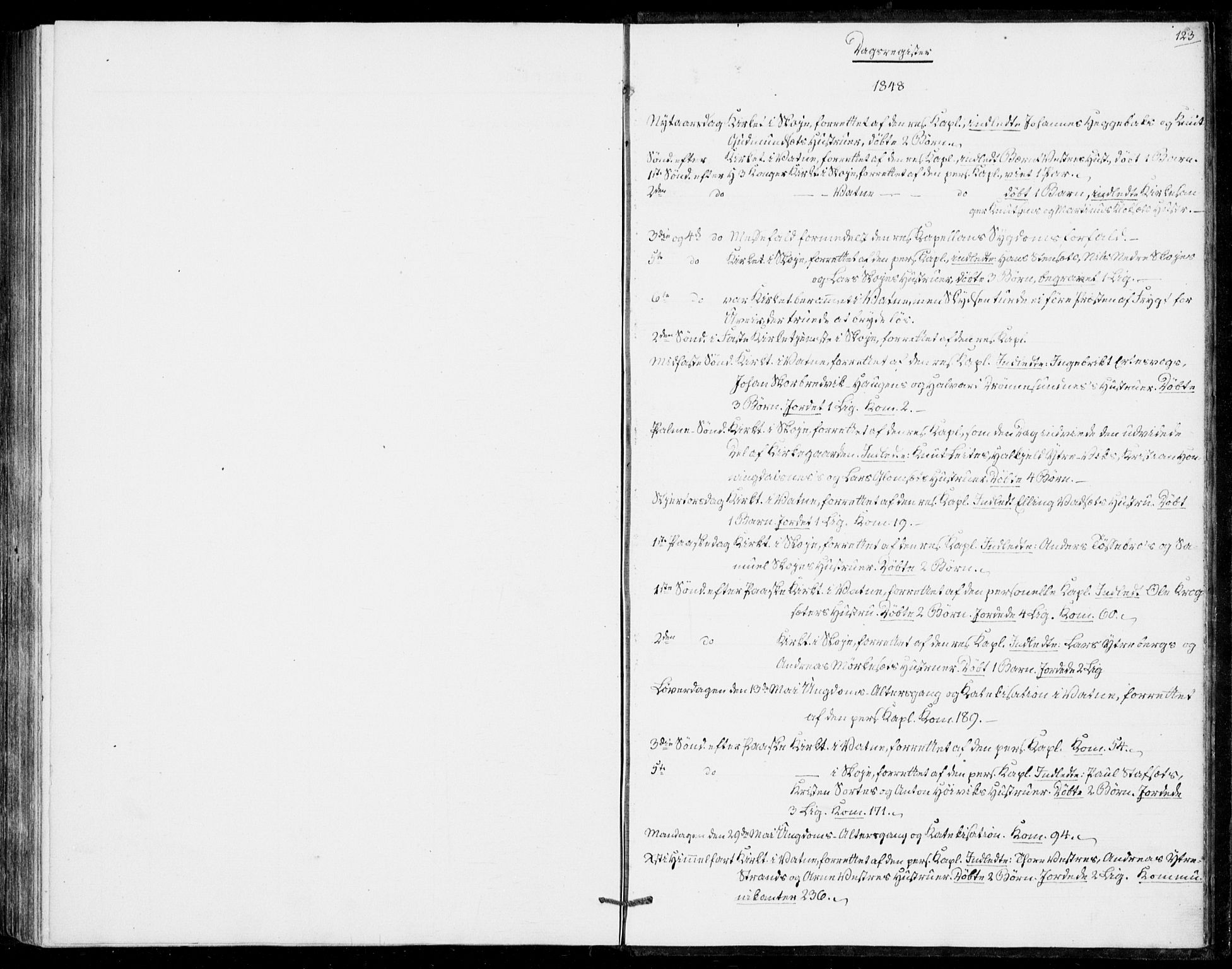 Ministerialprotokoller, klokkerbøker og fødselsregistre - Møre og Romsdal, SAT/A-1454/524/L0353: Parish register (official) no. 524A05, 1848-1856, p. 123