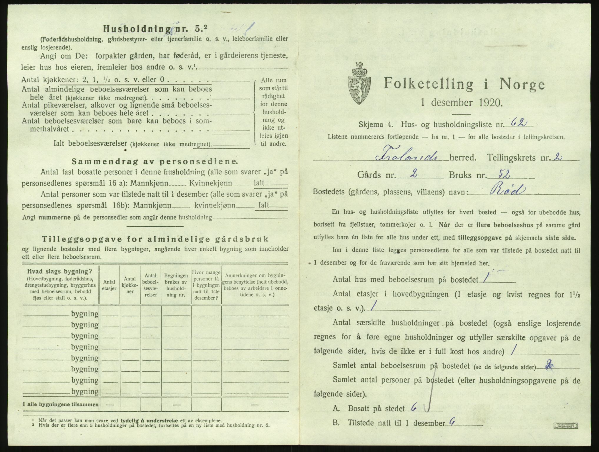 SAK, 1920 census for Froland, 1920, p. 321