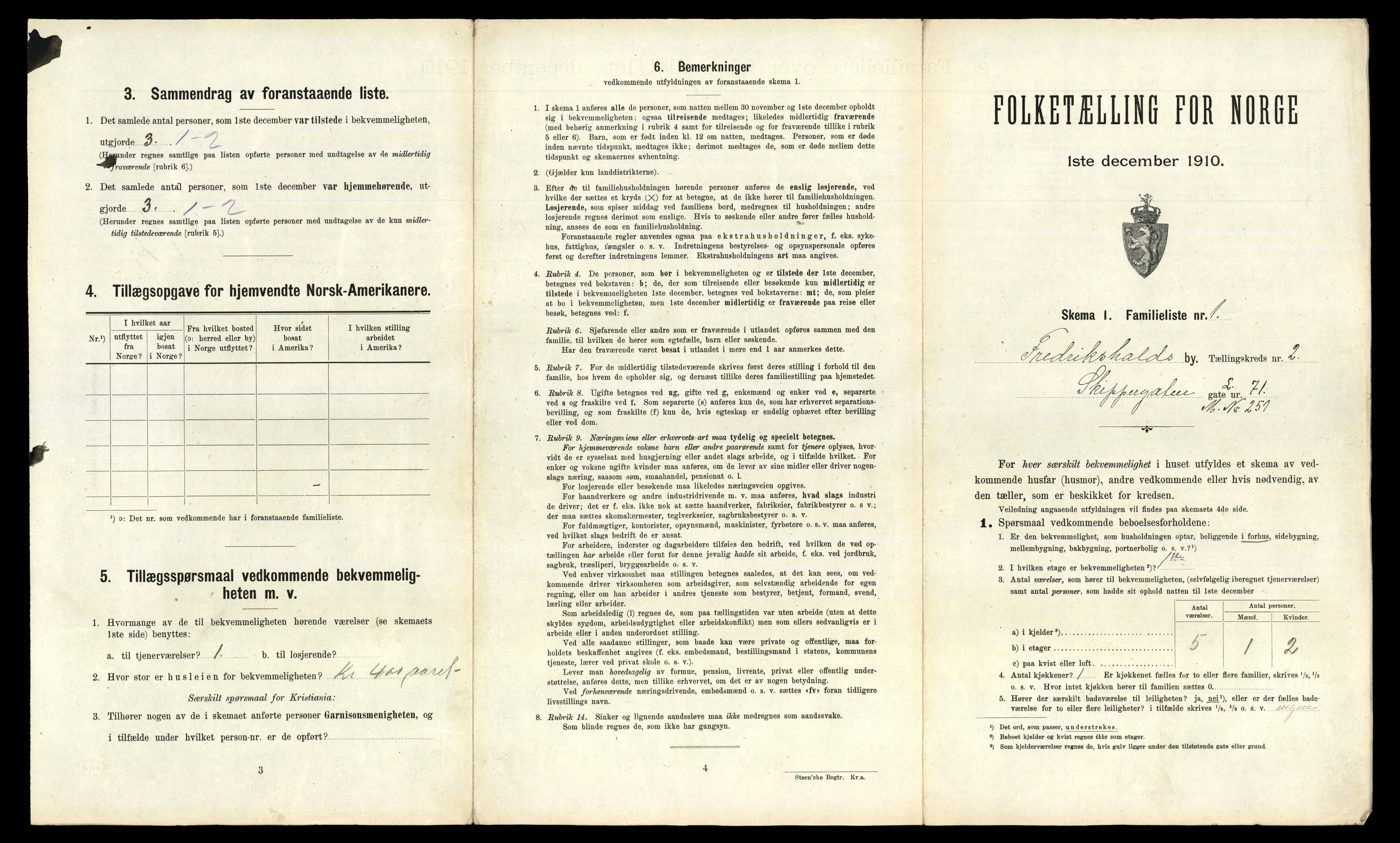 RA, 1910 census for Fredrikshald, 1910, p. 554