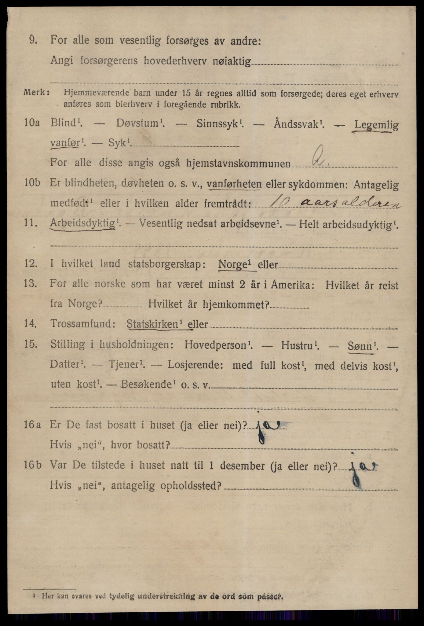 SAT, 1920 census for Aure, 1920, p. 2461