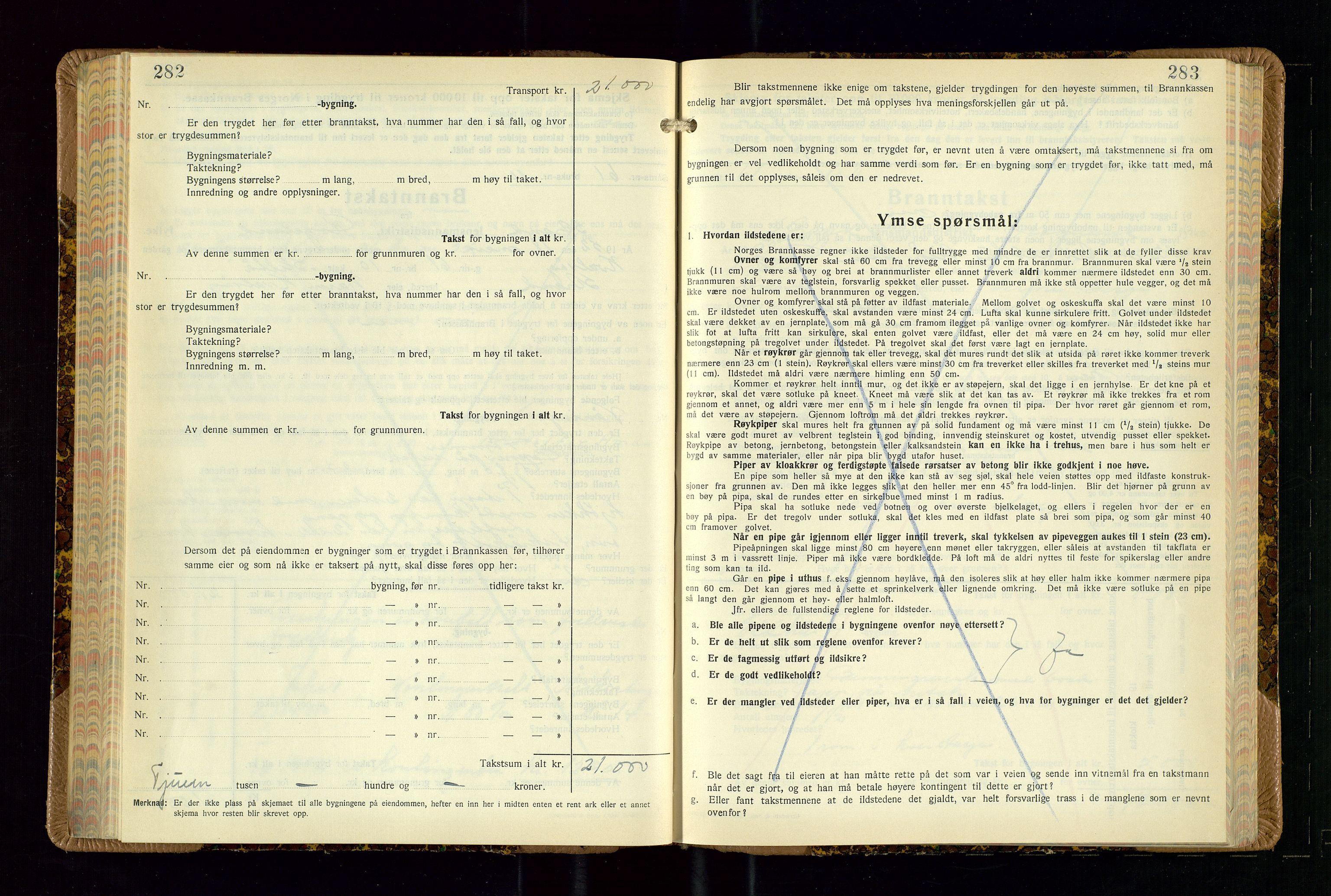 Strand og Forsand lensmannskontor, AV/SAST-A-100451/Gob/L0002: Branntakstprotokoll, 1942-1953, p. 282-283