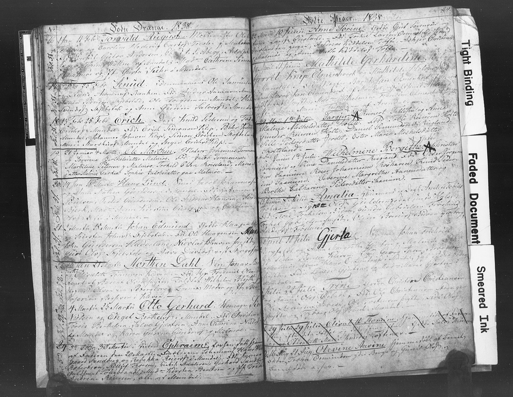 Mandal sokneprestkontor, AV/SAK-1111-0030/F/Fb/Fba/L0003: Parish register (copy) no. B 1C, 1834-1838, p. 24